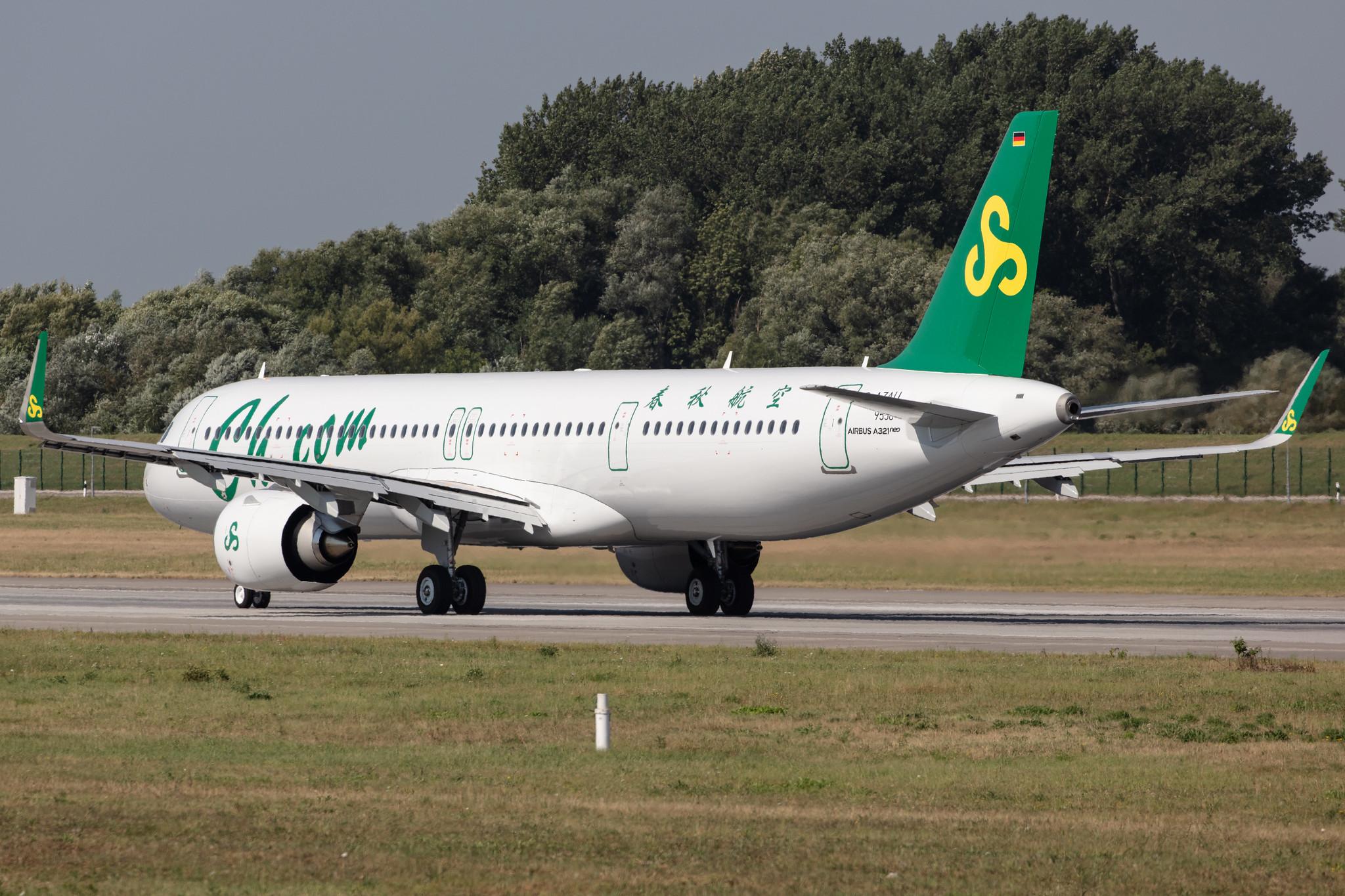 Hamburg Finkenwerder: Spring Airlines  (9C / CQH) |  Airbus A321-253NX A21N | D-AZAU (B-30FZ) | MSN 9556