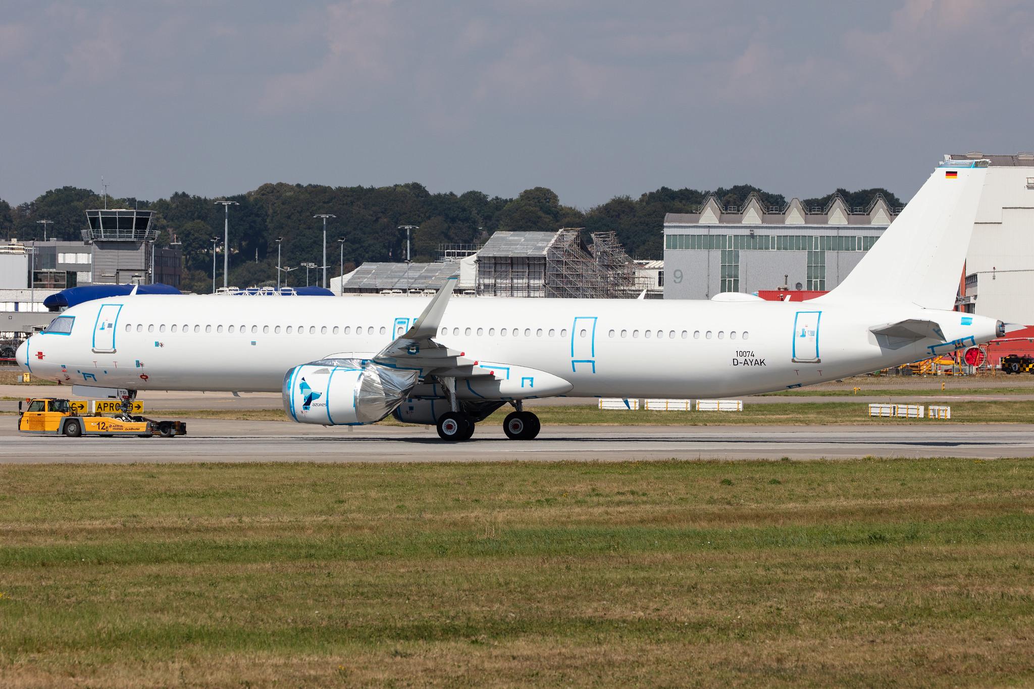 Hamburg Finkenwerder: Azores Airlines (S4 / RZO) |  Airbus A321-253NX A21N | D-AYAK (CS-TSI) | MSN 10074