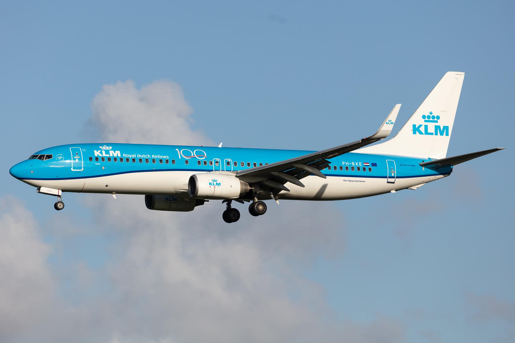 Amsterdam Airport Schiphol: KLM (KL / KLM) |  Boeing 737-8K2 B738 | PH-BXE | MSN 29595