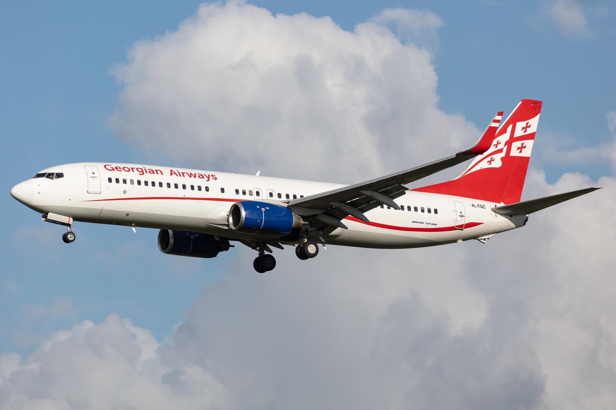 Amsterdam Airport Schiphol: Georgian Airways (A9 / TGZ) |  Boeing 737-8FH B738 | 4L-TGC | MSN 35092