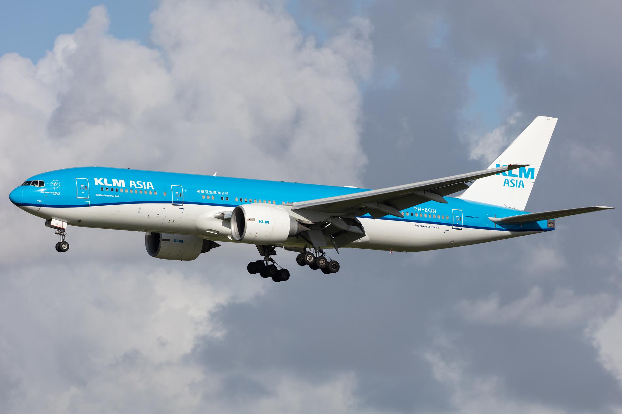 Amsterdam Airport Schiphol: KLM (KL / KLM) |  Boeing 777-206(ER) B772 | PH-BQN | MSN 32720