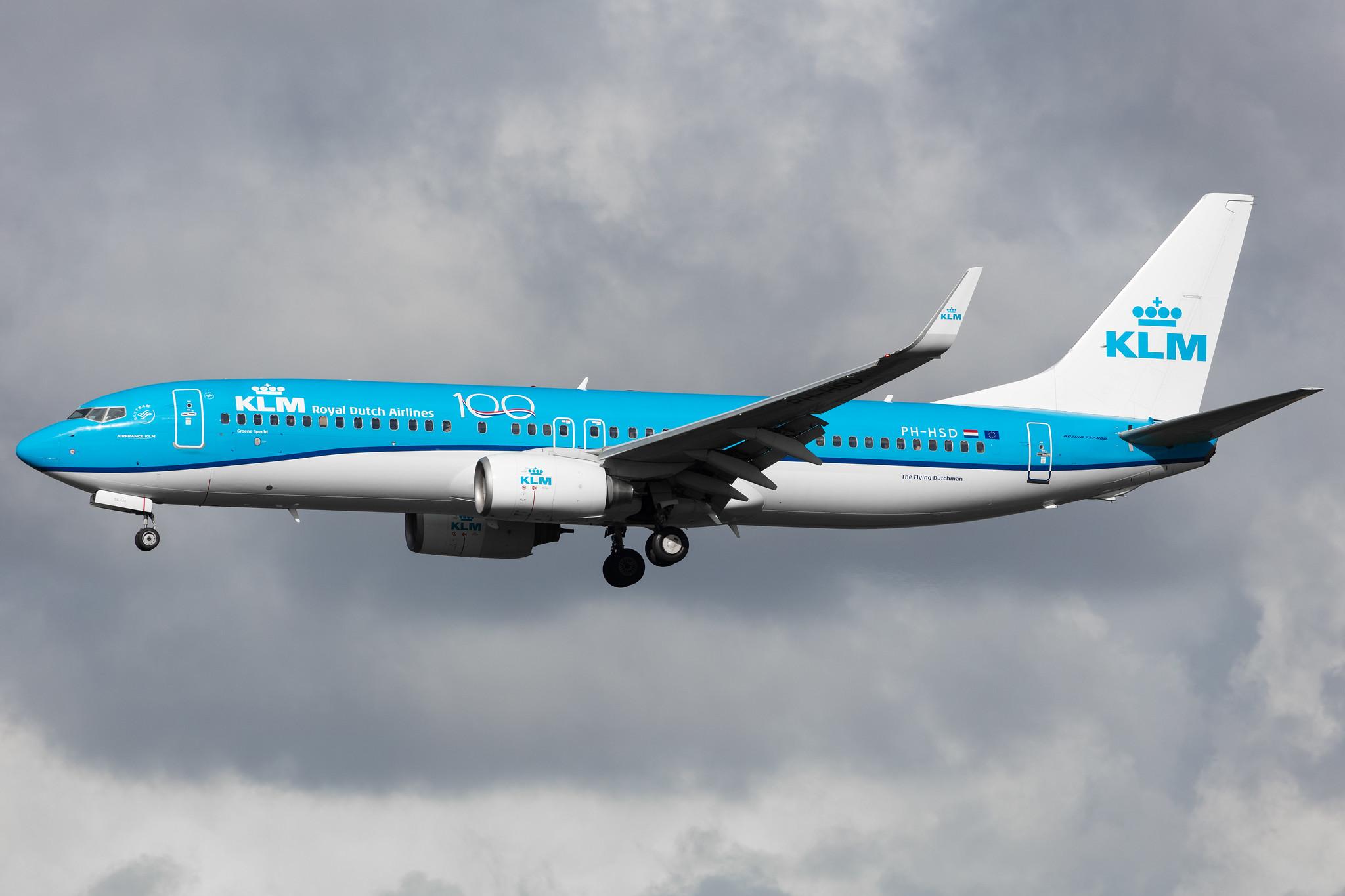 Amsterdam Airport Schiphol: KLM (KL / KLM) |  Boeing 737-8K2 B738 | PH-HSD | MSN 39260