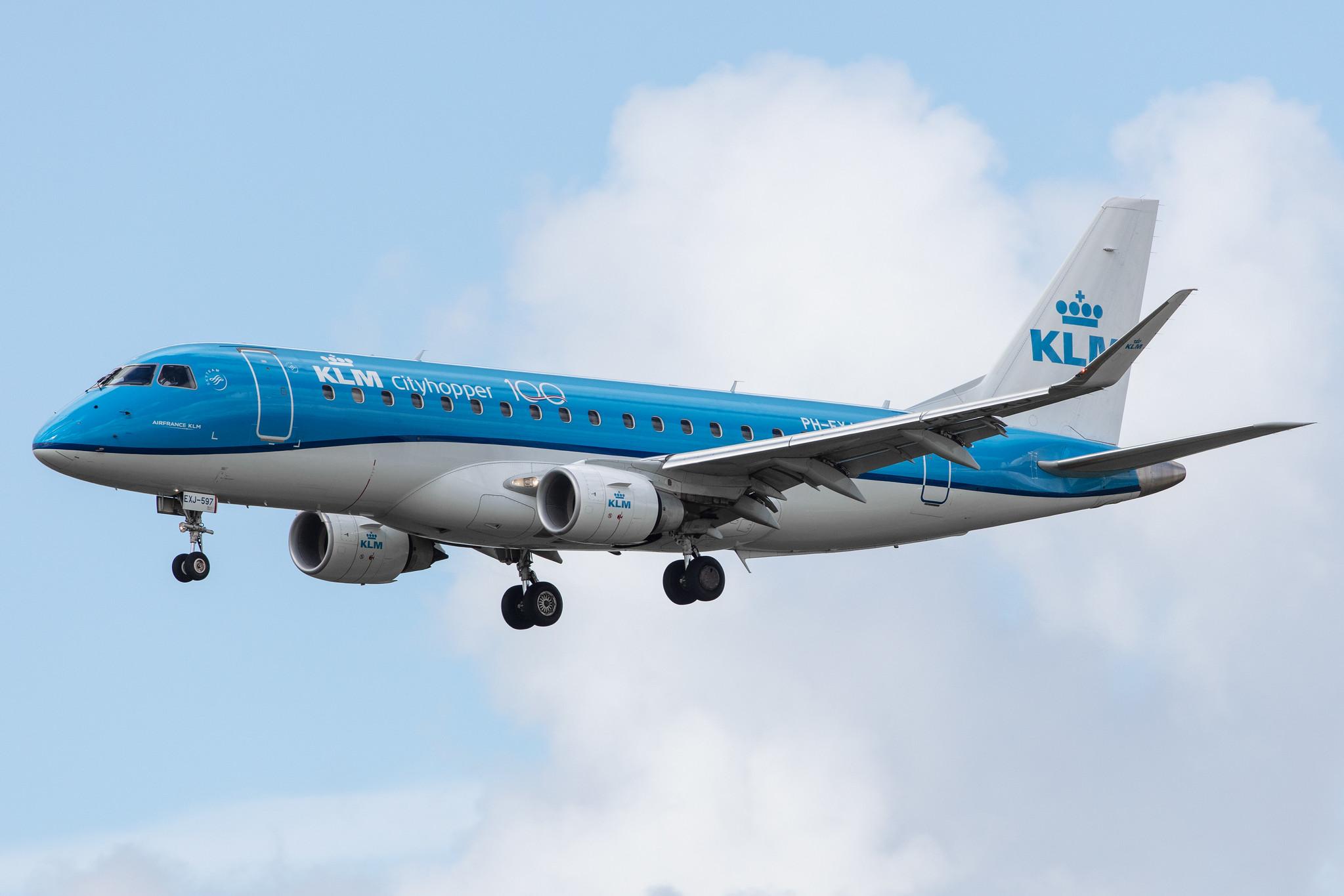 Amsterdam Airport Schiphol: KLM (KL / KLM) | Operator: KLM Cityhopper |  Embraer E175STD E75L | PH-EXJ | MSN 17000597