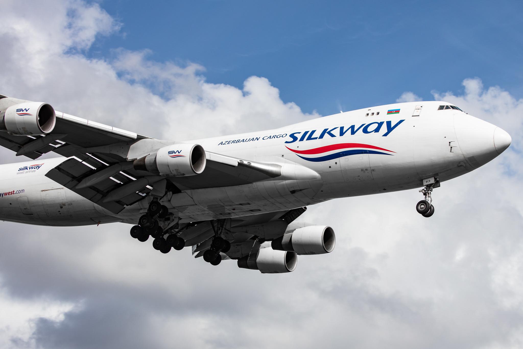 Amsterdam Airport Schiphol: Silk Way West Airlines (7L / AZG) |  Boeing 747-4H6(F) B744 | VP-BCR | MSN 28434