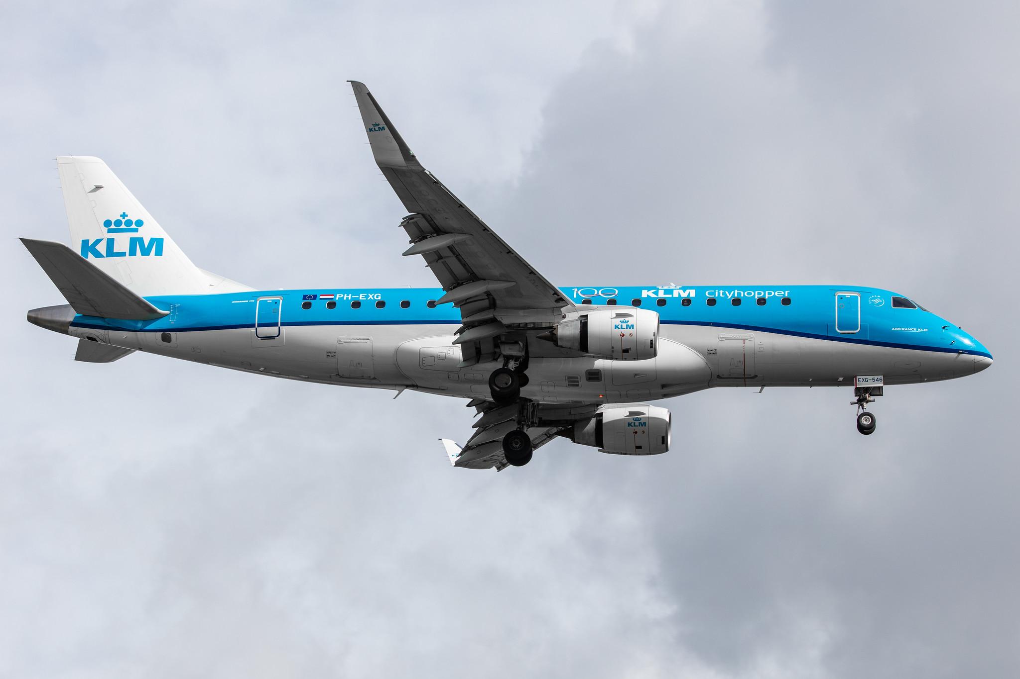 Amsterdam Airport Schiphol: KLM (KL / KLM) | Operator: KLM Cityhopper |  Embraer E175STD E75L | PH-EXG | MSN 17000546