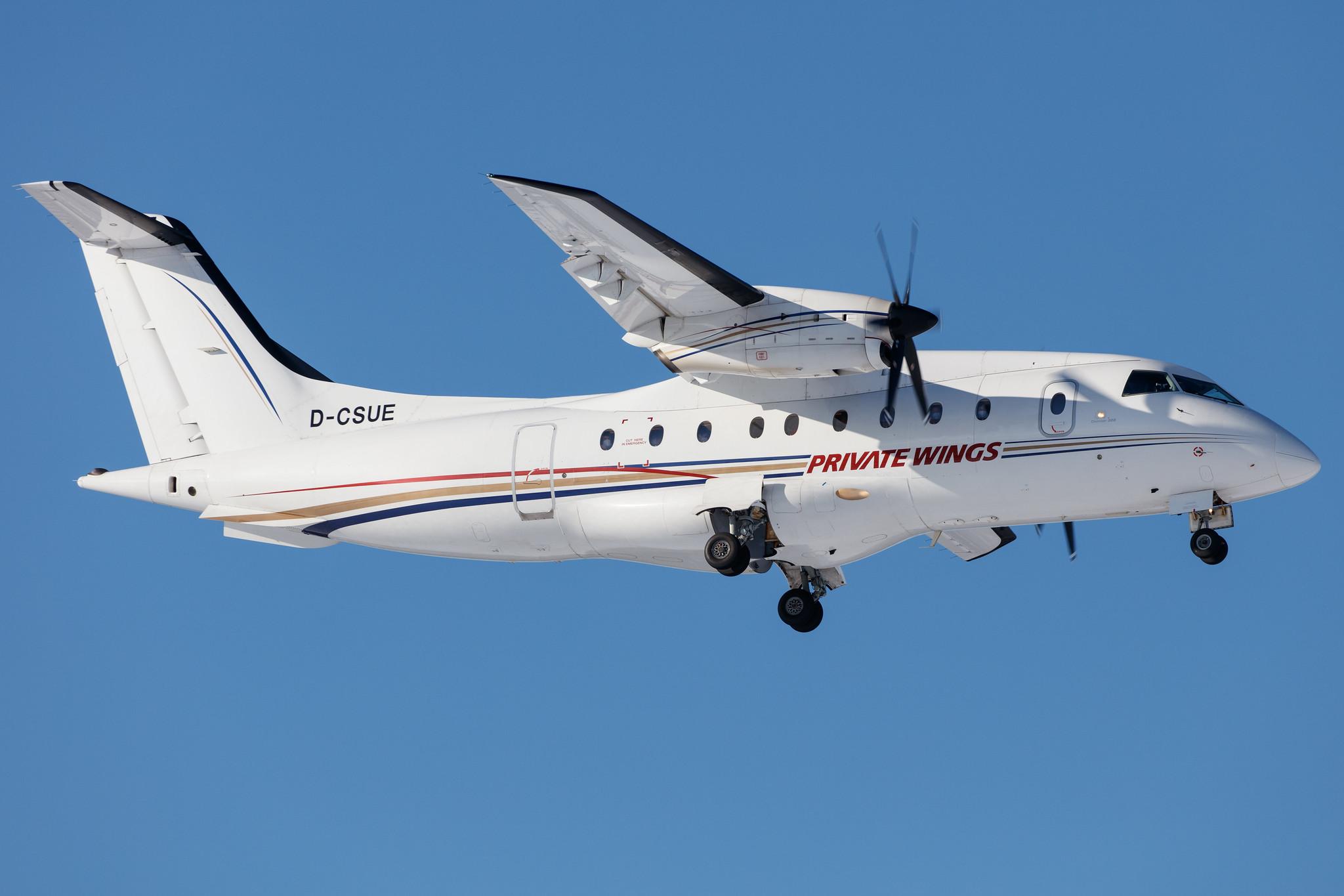 Hamburg Airport: Private Wings (8W / PWF) |  Dornier 328-110 D328 | D-CSUE | MSN 3019