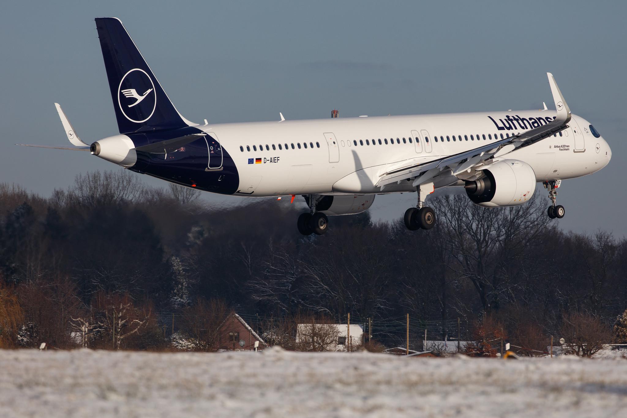 Hamburg Airport: Lufthansa (LH / DLH) |  Airbus A321-271NX A21N | D-AIEF | MSN 10010