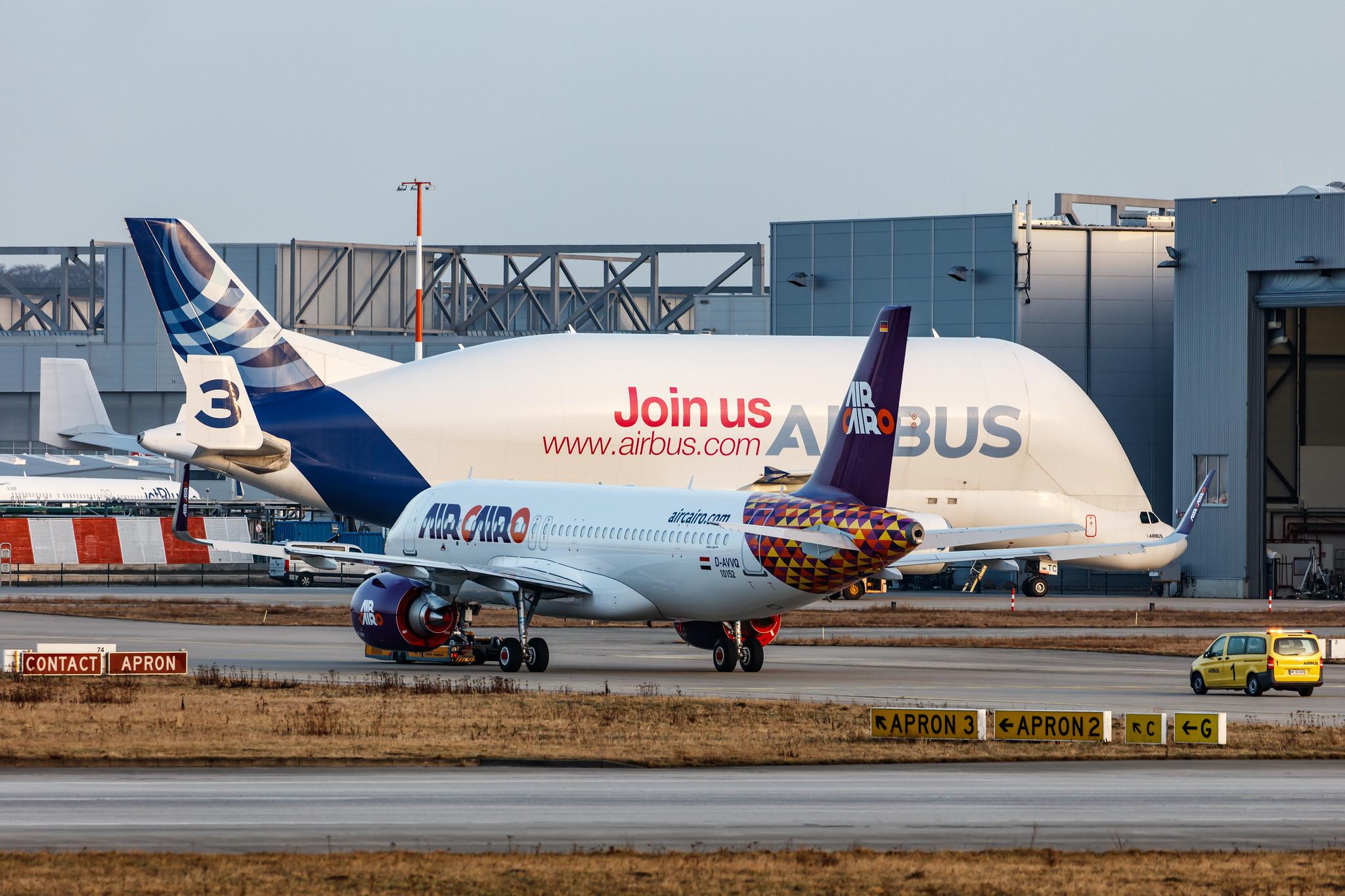 Hamburg Finkenwerder: Air Cairo (SM / MSC) |  Airbus A320-251N A20N | D-AVVQ | MSN 10152