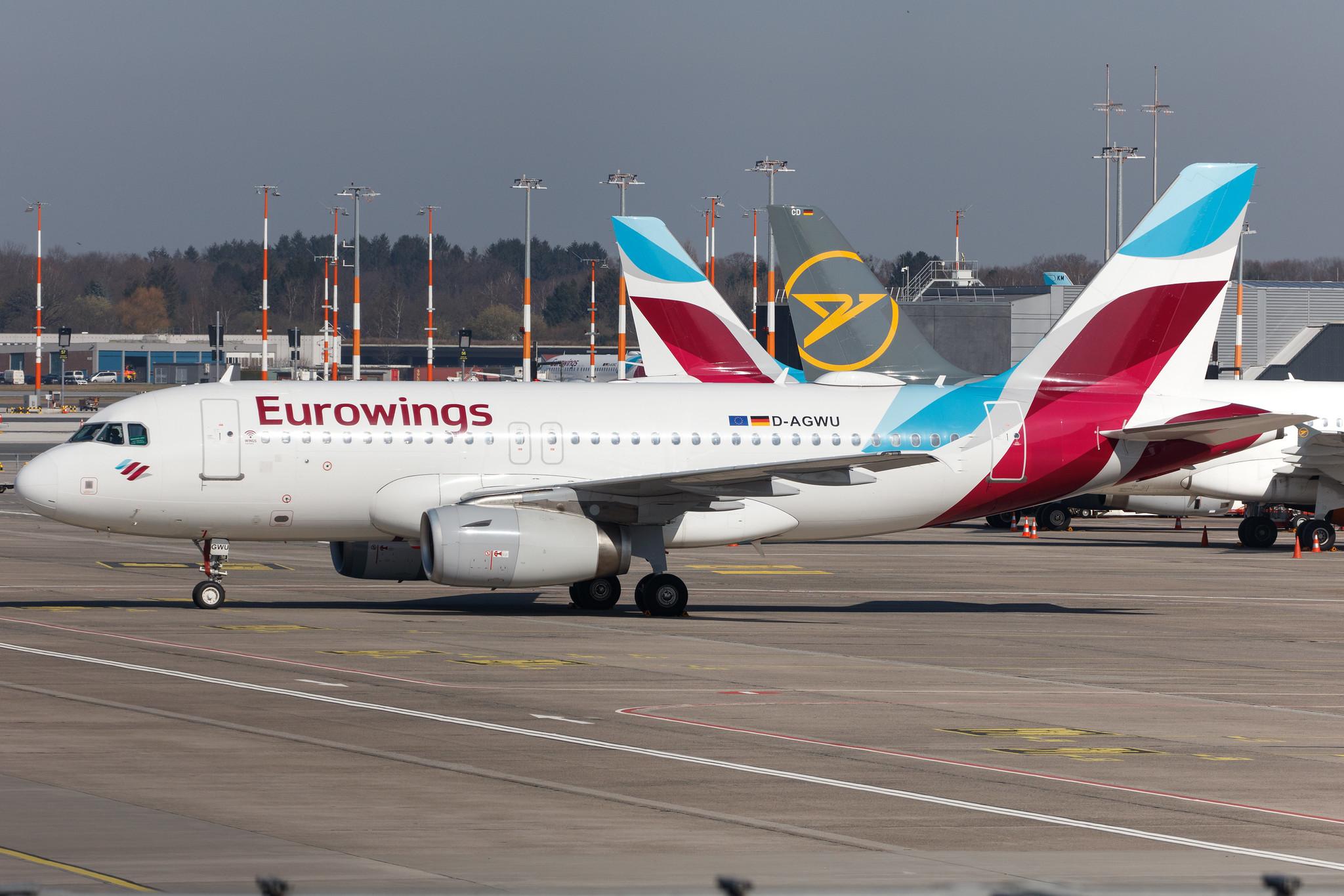Hamburg Airport: Eurowings (EW / EWG) |  Airbus A319-132 A319 | D-AGWU | MSN 5457