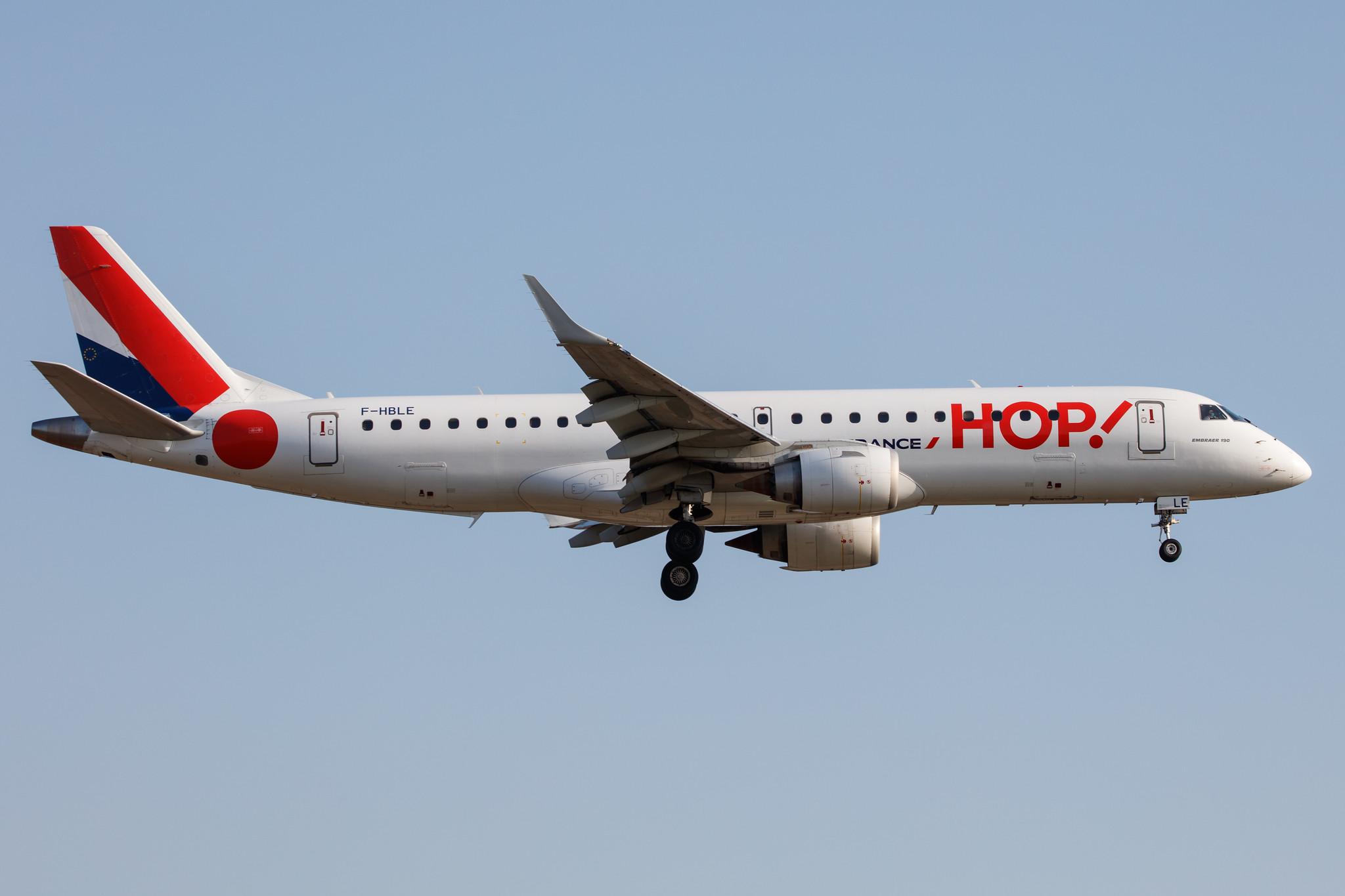 Hamburg Airport: Air France (AF / AFR) | Operator: Air France Hop |  Embraer E190LR E190 | F-HBLE | MSN 19000123