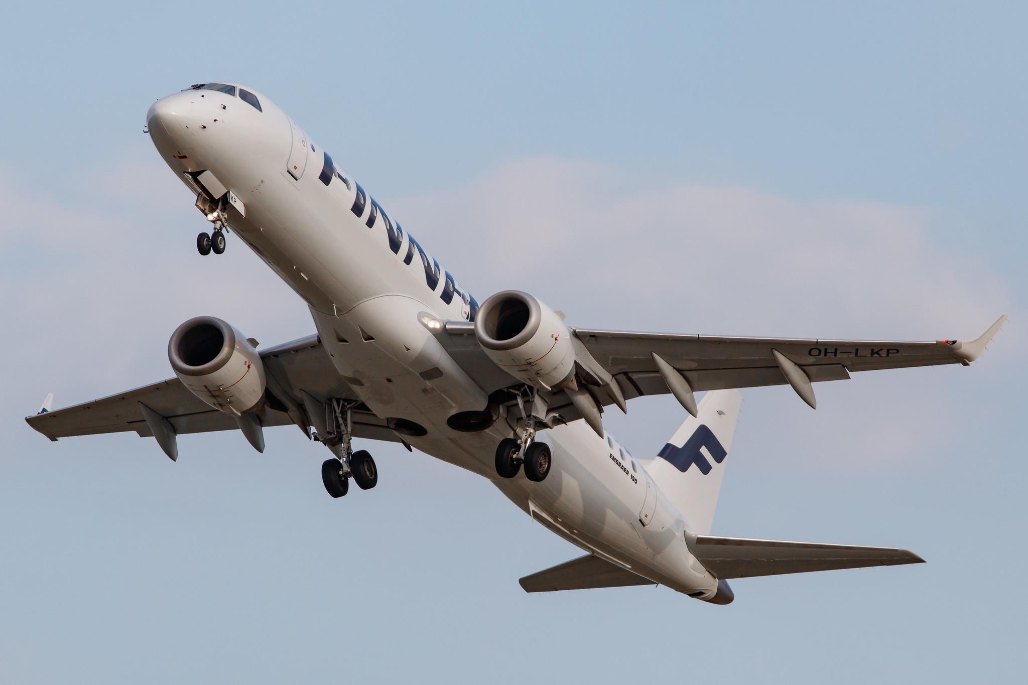 Hamburg Airport: Finnair (AY / FIN) | Operator: NORRA |  Embraer E190LR E190 | OH-LKP | MSN 19000416