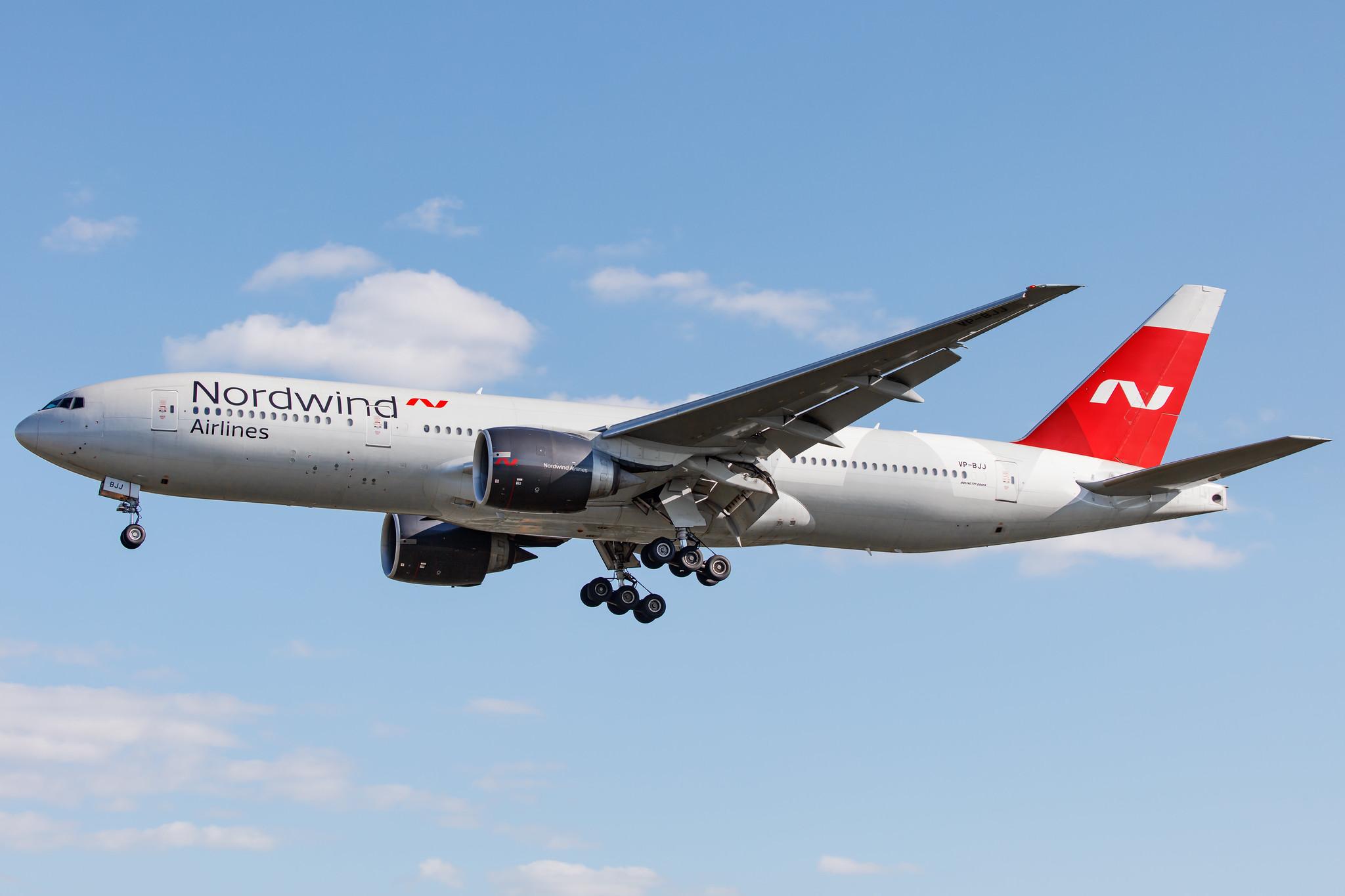 Hamburg Airport: Nordwind Airlines (N4 / NWS) |  Boeing 777-2Q8(ER) B772 | VP-BJJ | MSN 32719