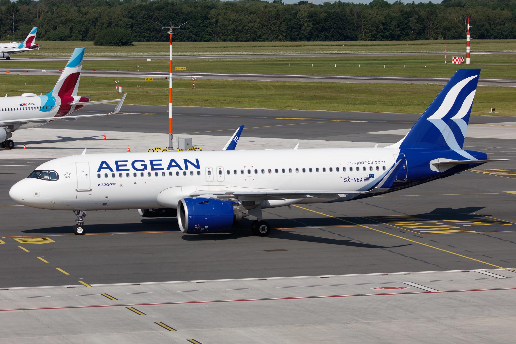 Hamburg Airport: Aegean Airlines (A3 / AEE) |  Airbus A320-271N A20N | SX-NEA | MSN 9497