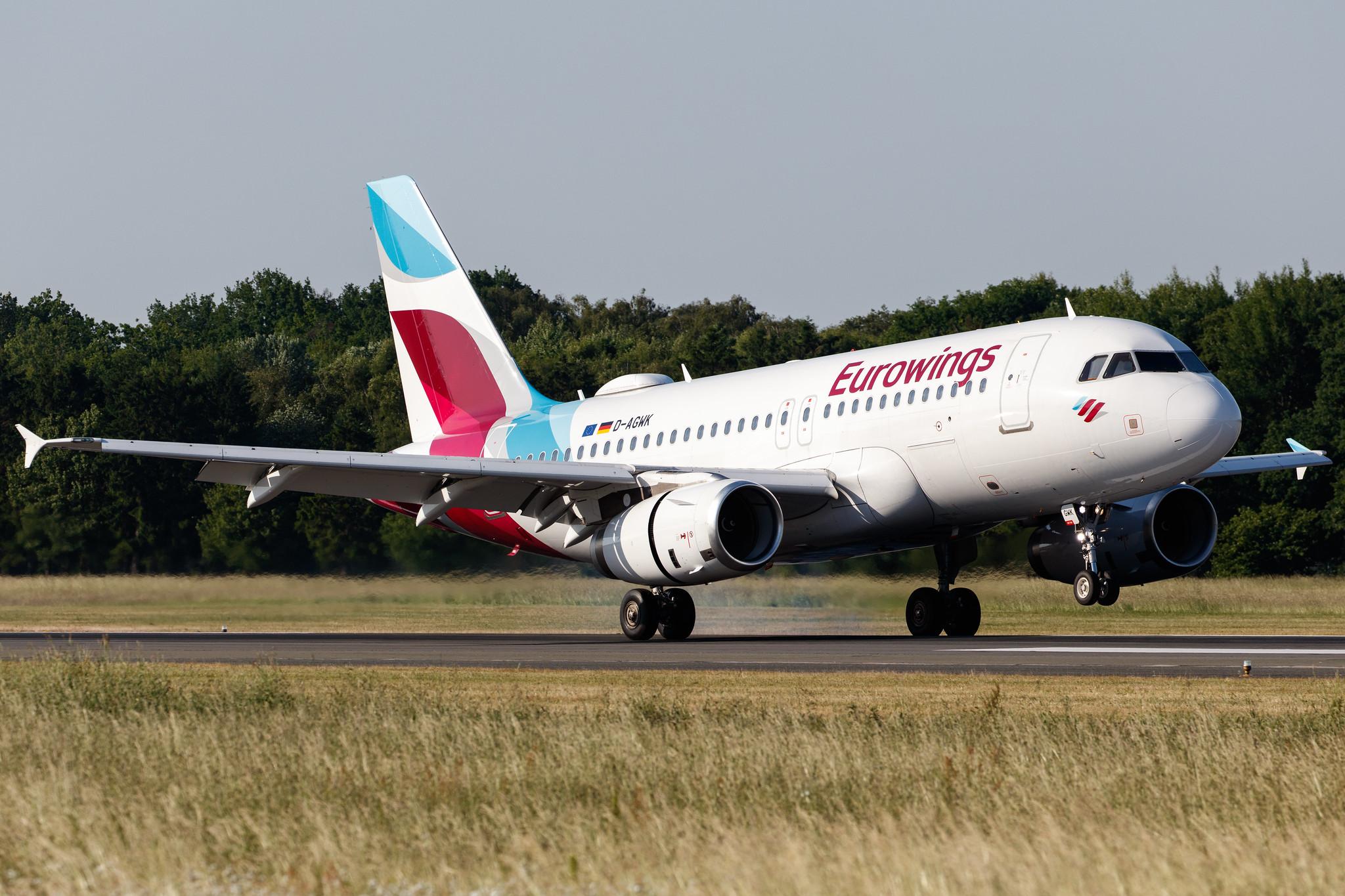 Hamburg Airport: Eurowings (EW / EWG) |  Airbus A319-132 A319 | D-AGWK | MSN 3500