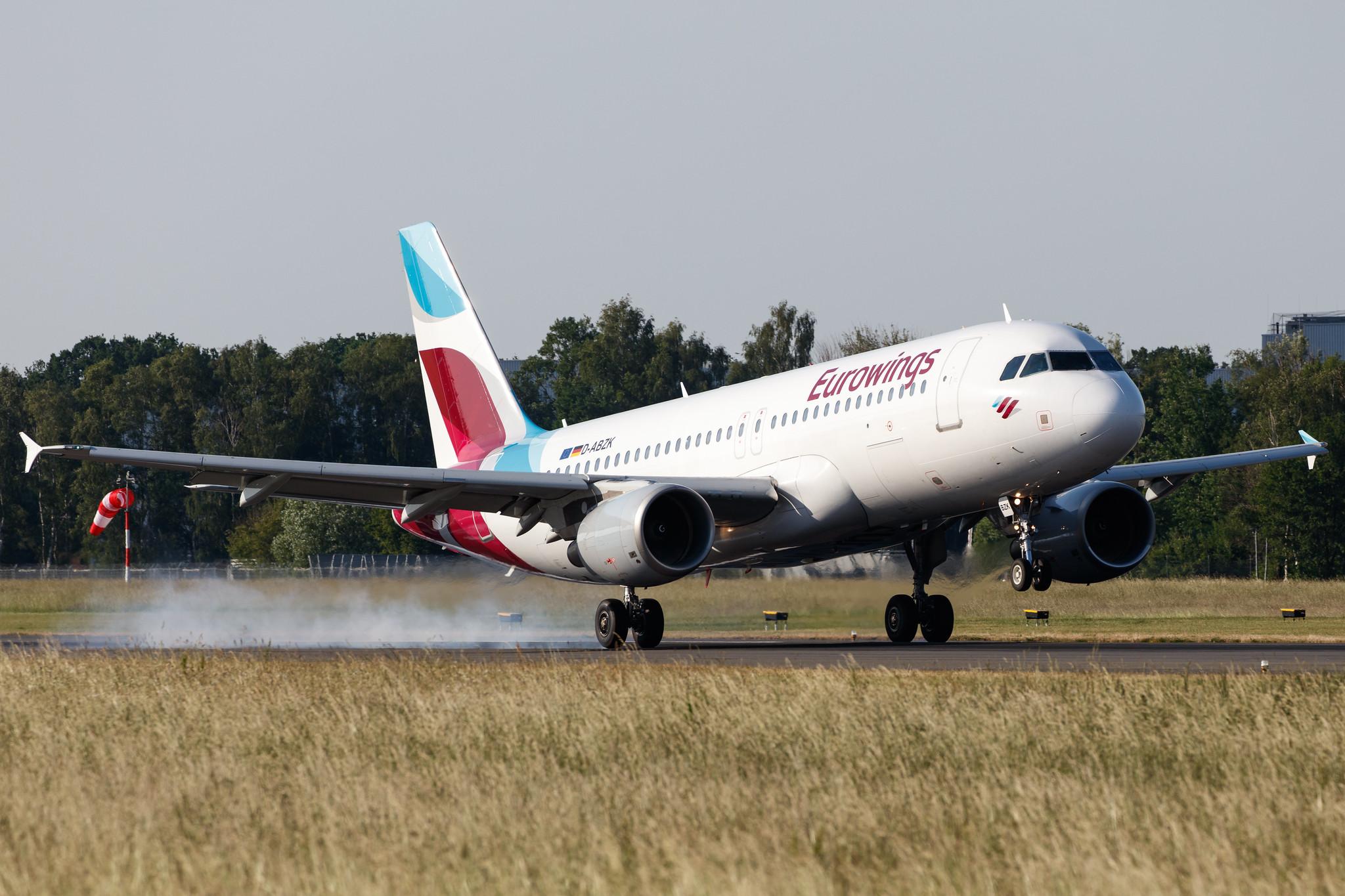 Hamburg Airport: Eurowings (EW / EWG) |  Airbus A320-216 A320 | D-ABZK | MSN 3213