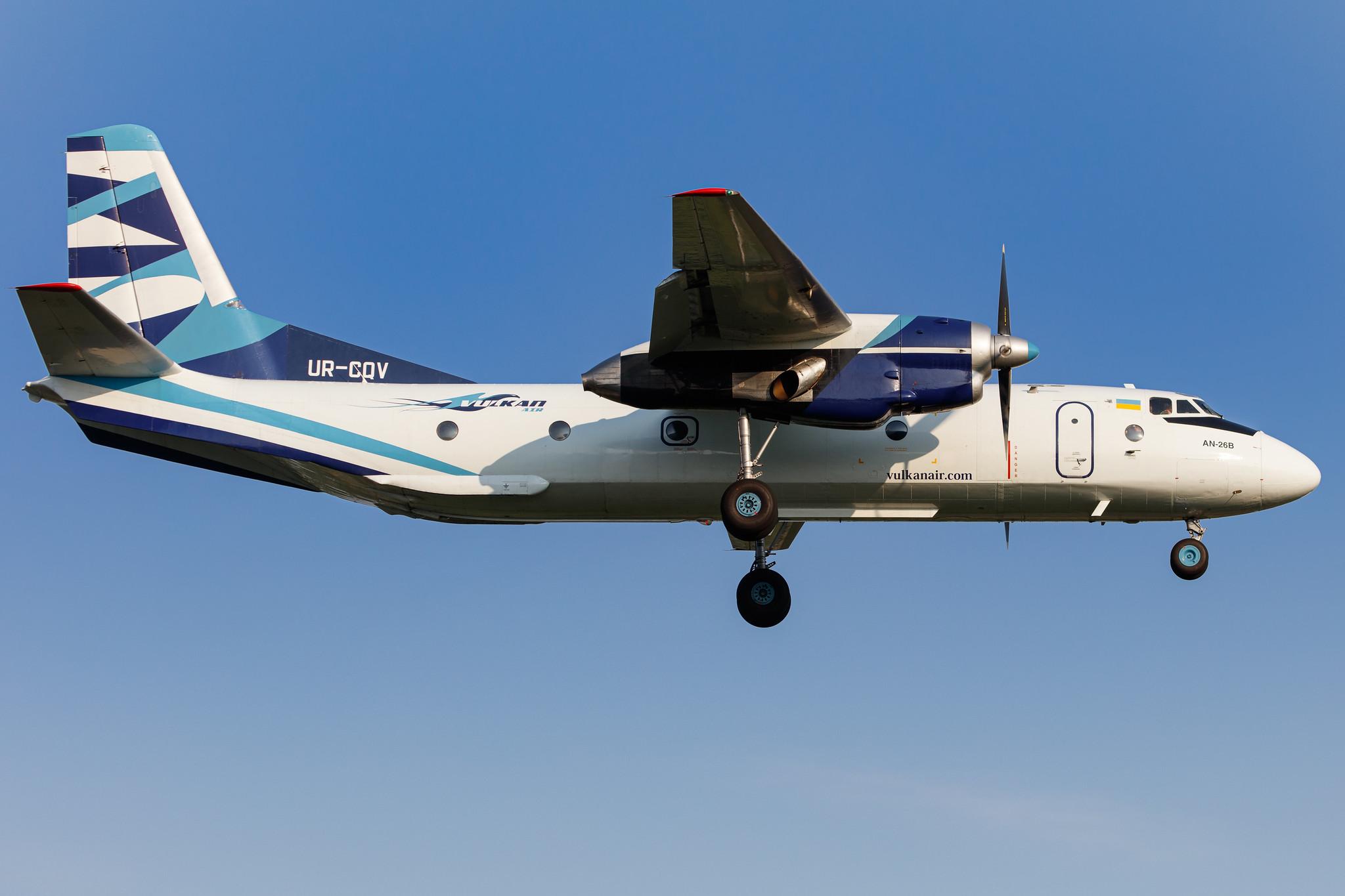 Hamburg Airport: Vulkan Air |  Antonov An-26B AN26 | UR-CQV | MSN 13306