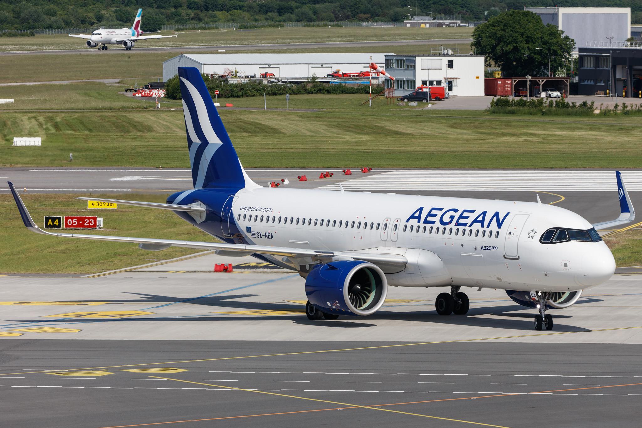 Hamburg Airport: Aegean Airlines (A3 / AEE) |  Airbus A320-271N A20N | SX-NEA | MSN 9497