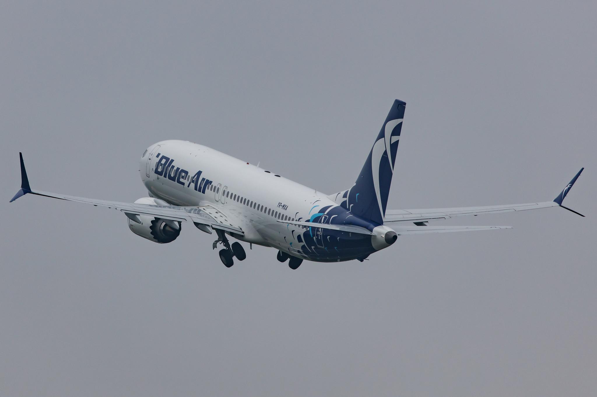 Hamburg Airport: Blue Air (0B / BLA) |  Boeing 737 MAX 8 B38M | YR-MXA | MSN 43309
