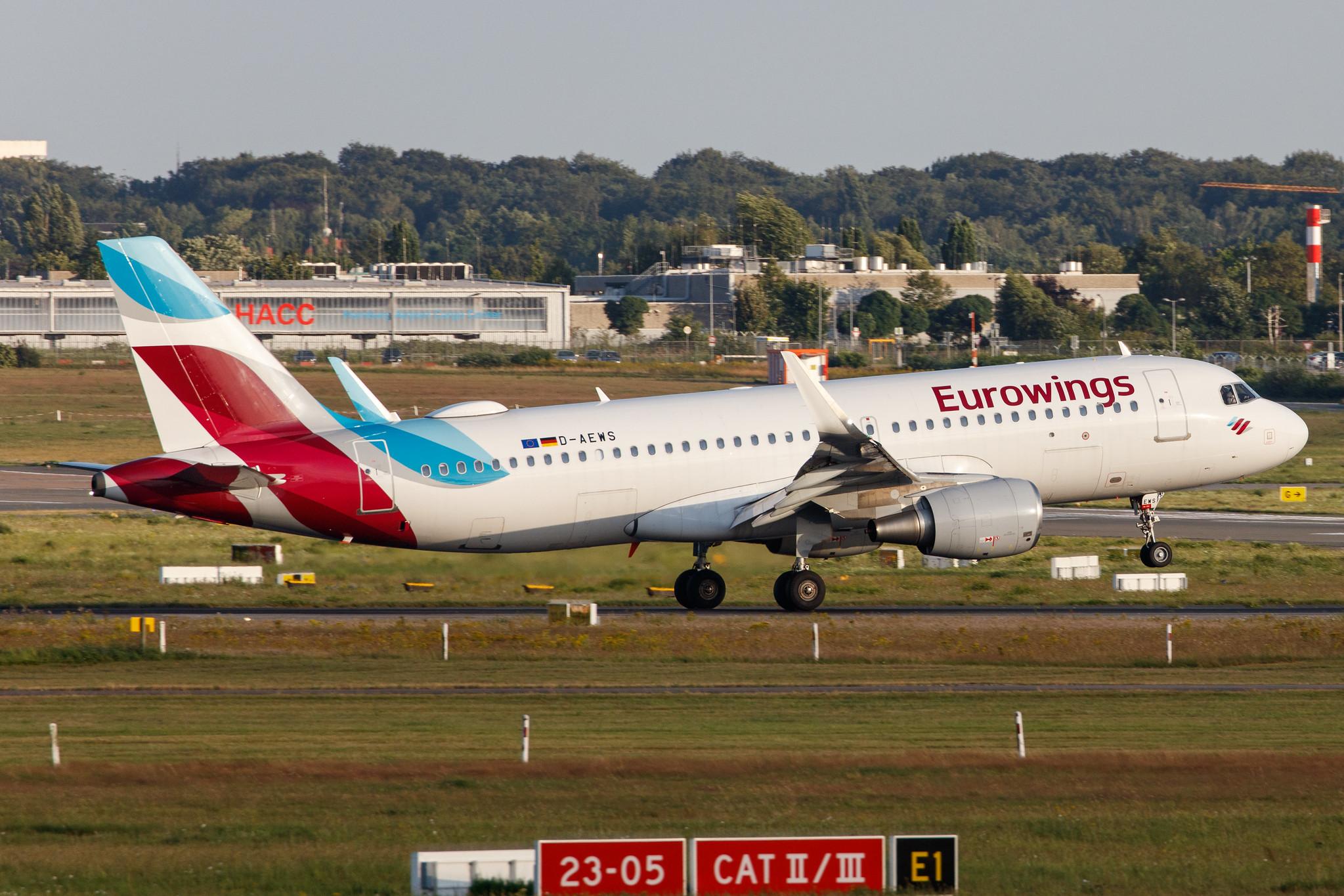 Hamburg Airport: Eurowings (EW / EWG) |  Airbus A320-214 A320 | D-AEWS | MSN 7439