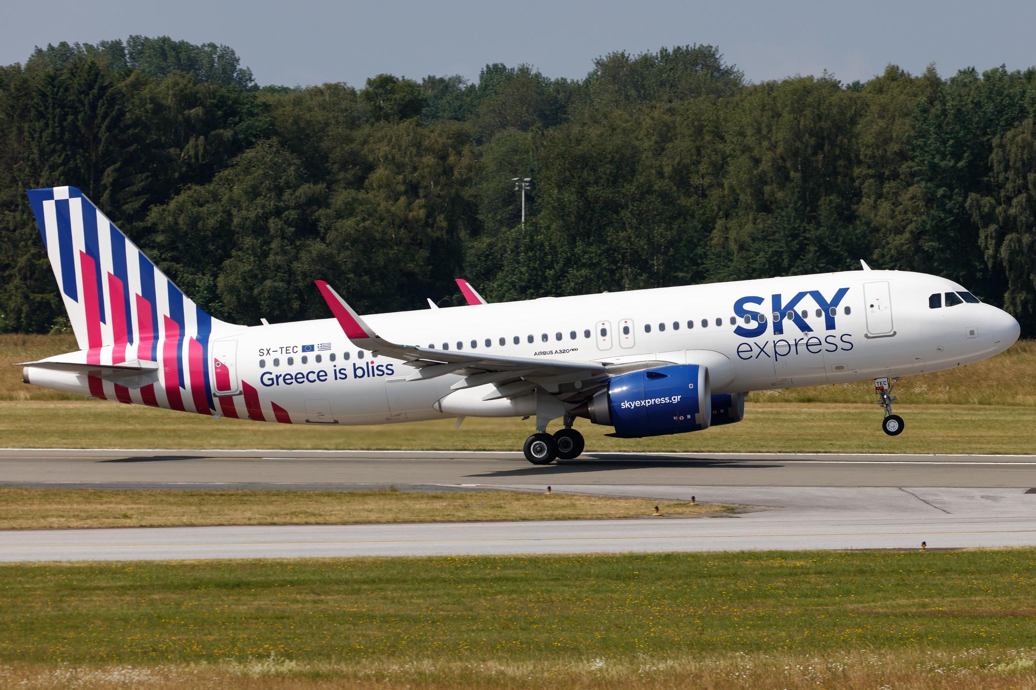 Hamburg Airport: Sky Express (GQ / SEH) |  Airbus A320-251N A20N | SX-TEC | MSN 9566