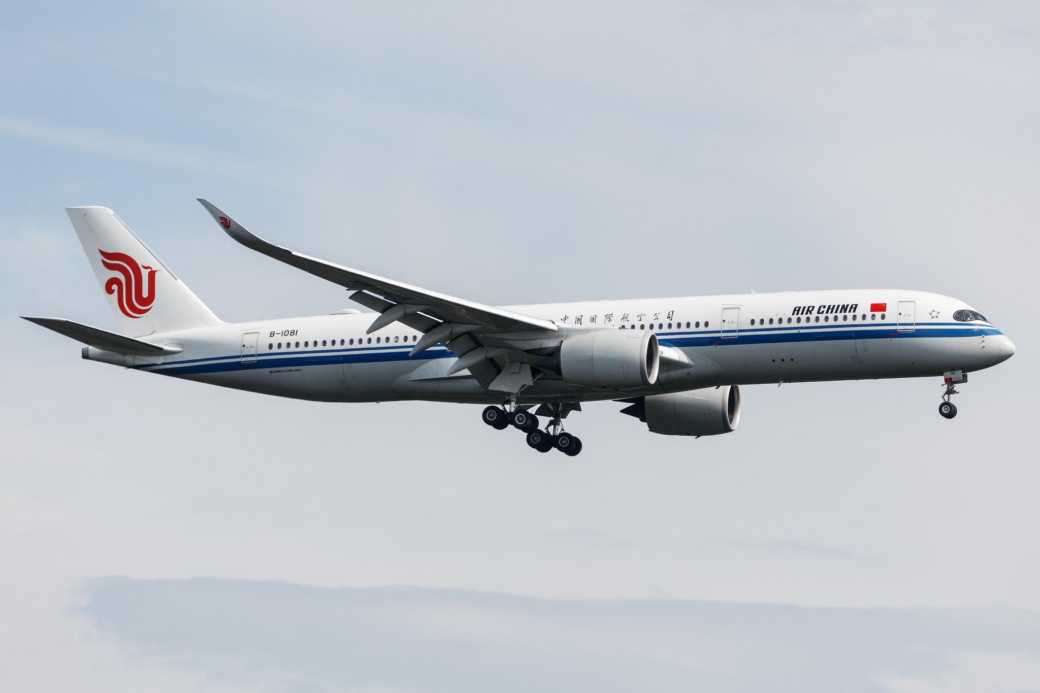 Frankfurt Airport: Air China (CA / CCA) |  Airbus A350-941 A359 | B-1081 | MSN 240