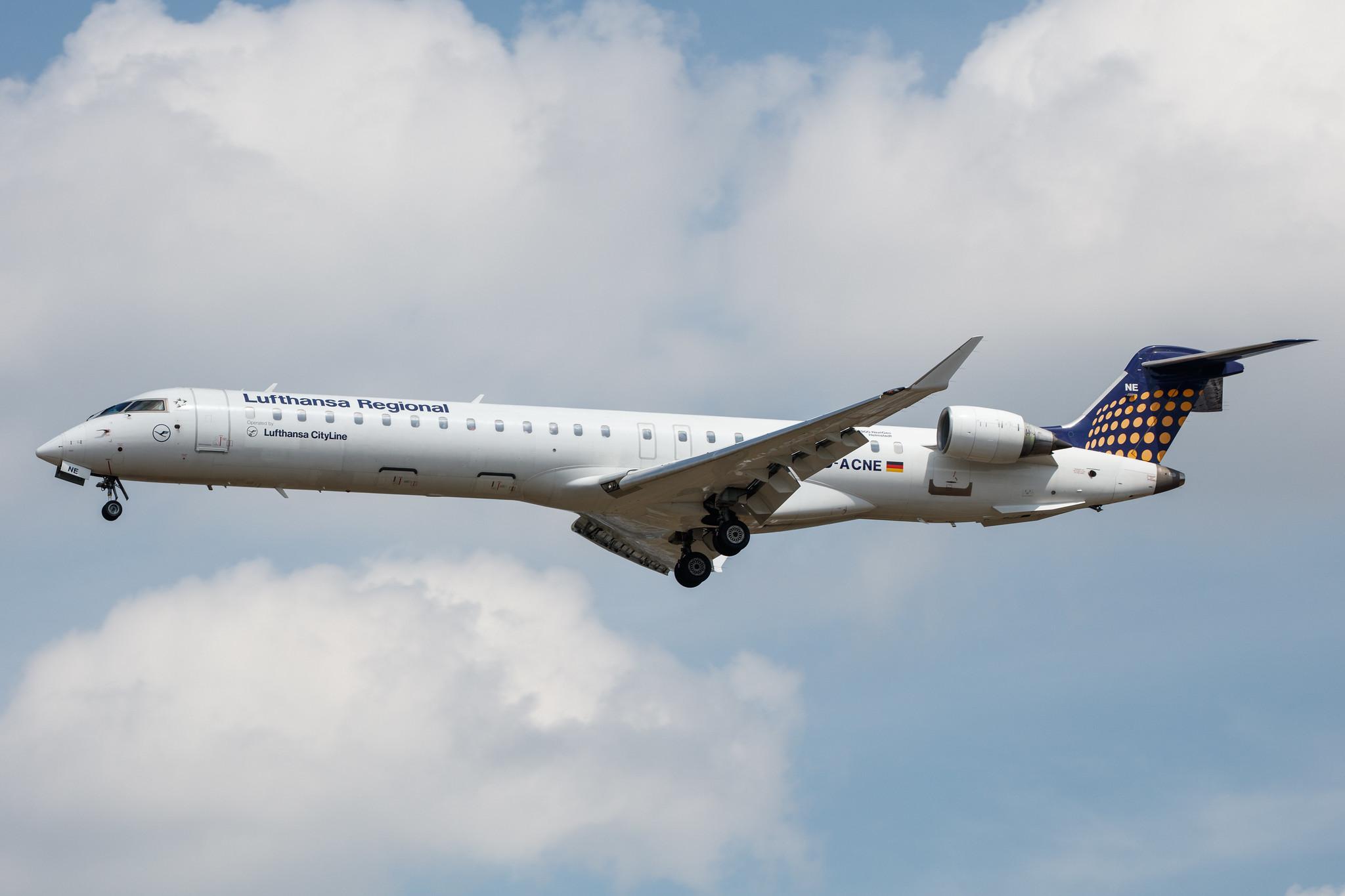 Frankfurt Airport: Lufthansa (LH / DLH) | Operator: Lufthansa CityLine |  Mitsubishi CRJ-900LR CRJ9 | D-ACNE | MSN 15241