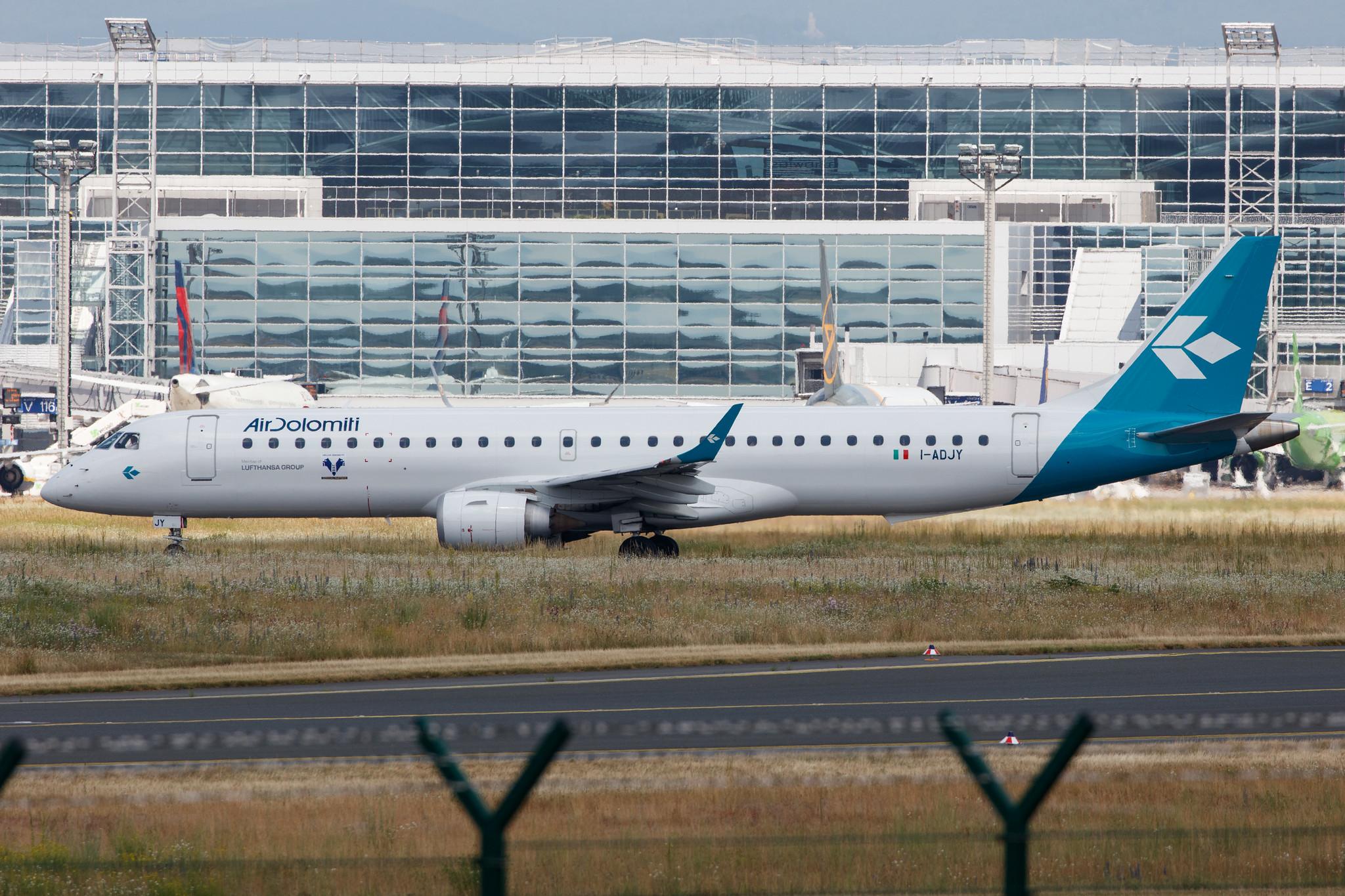 Frankfurt Airport: Air Dolomiti (EN / DLA) |  Embraer E195LR E195 | I-ADJY | MSN 19000300
