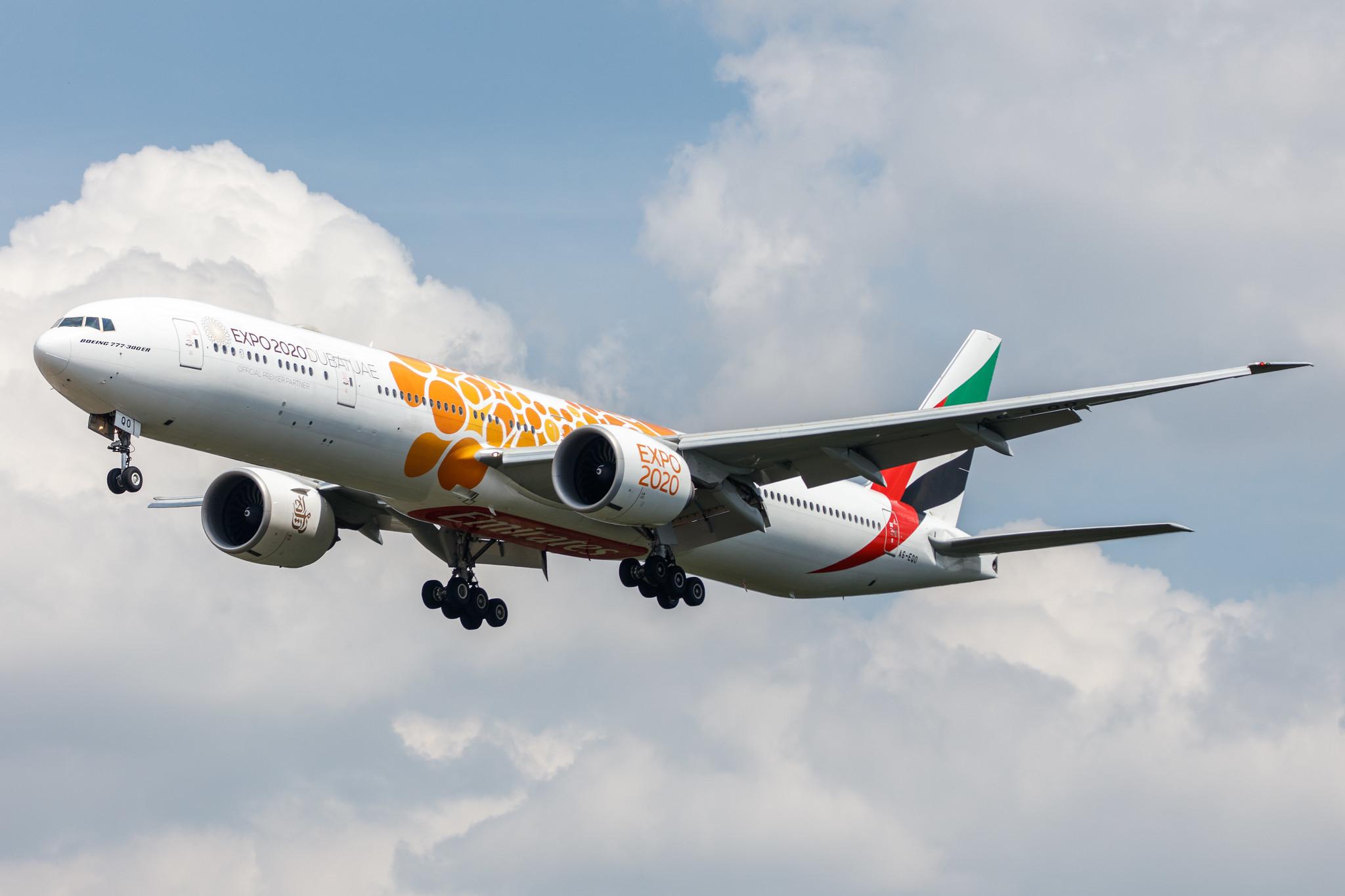 Frankfurt Airport: Emirates (EK / UAE) |  Livery: Expo 2020 - Opportunity Livery |  Boeing 777-300(ER) B77W | A6-EQO | MSN 42364