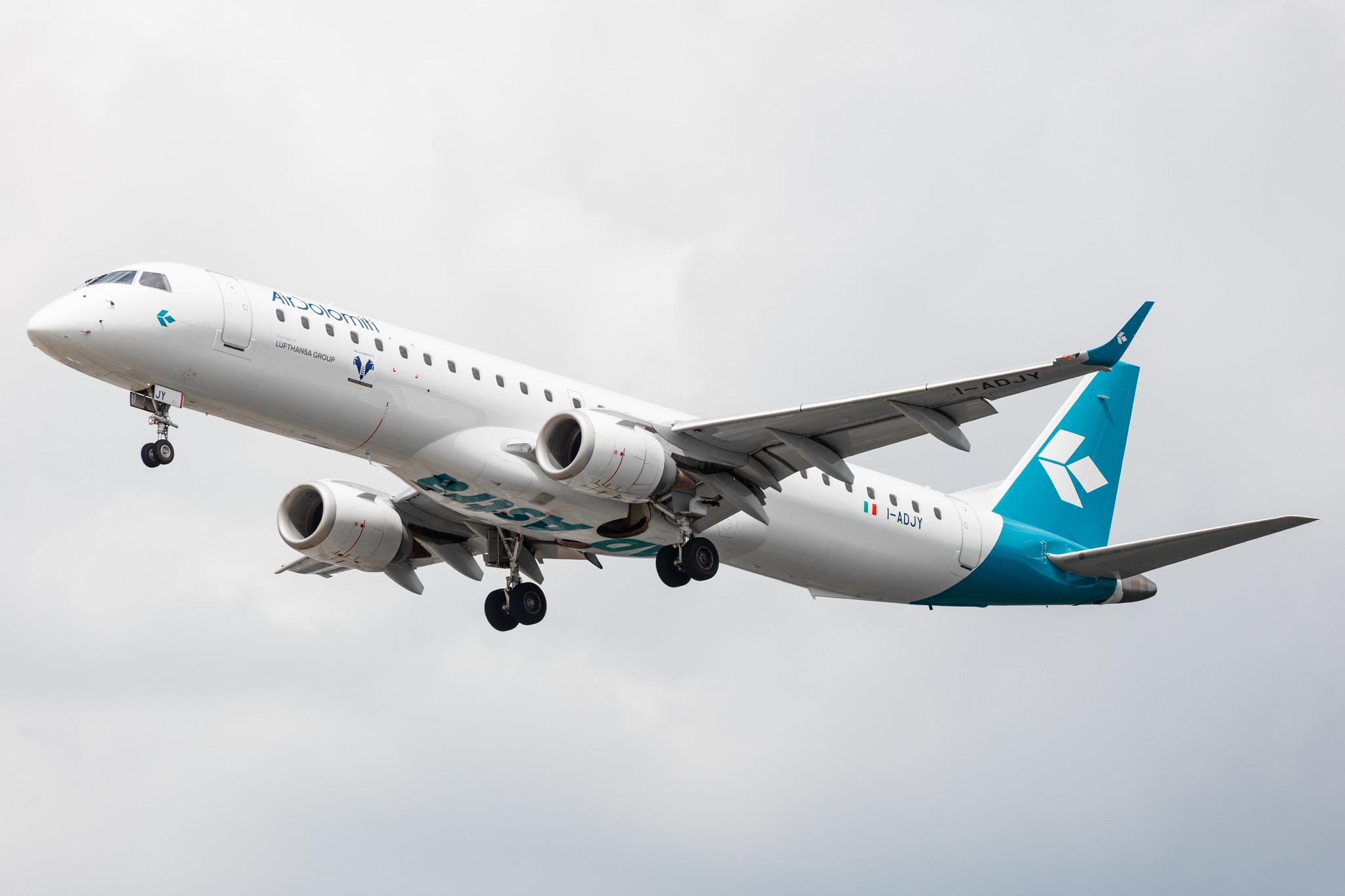 Frankfurt Airport: Air Dolomiti (EN / DLA) |  Embraer E195LR E195 | I-ADJY | MSN 19000300