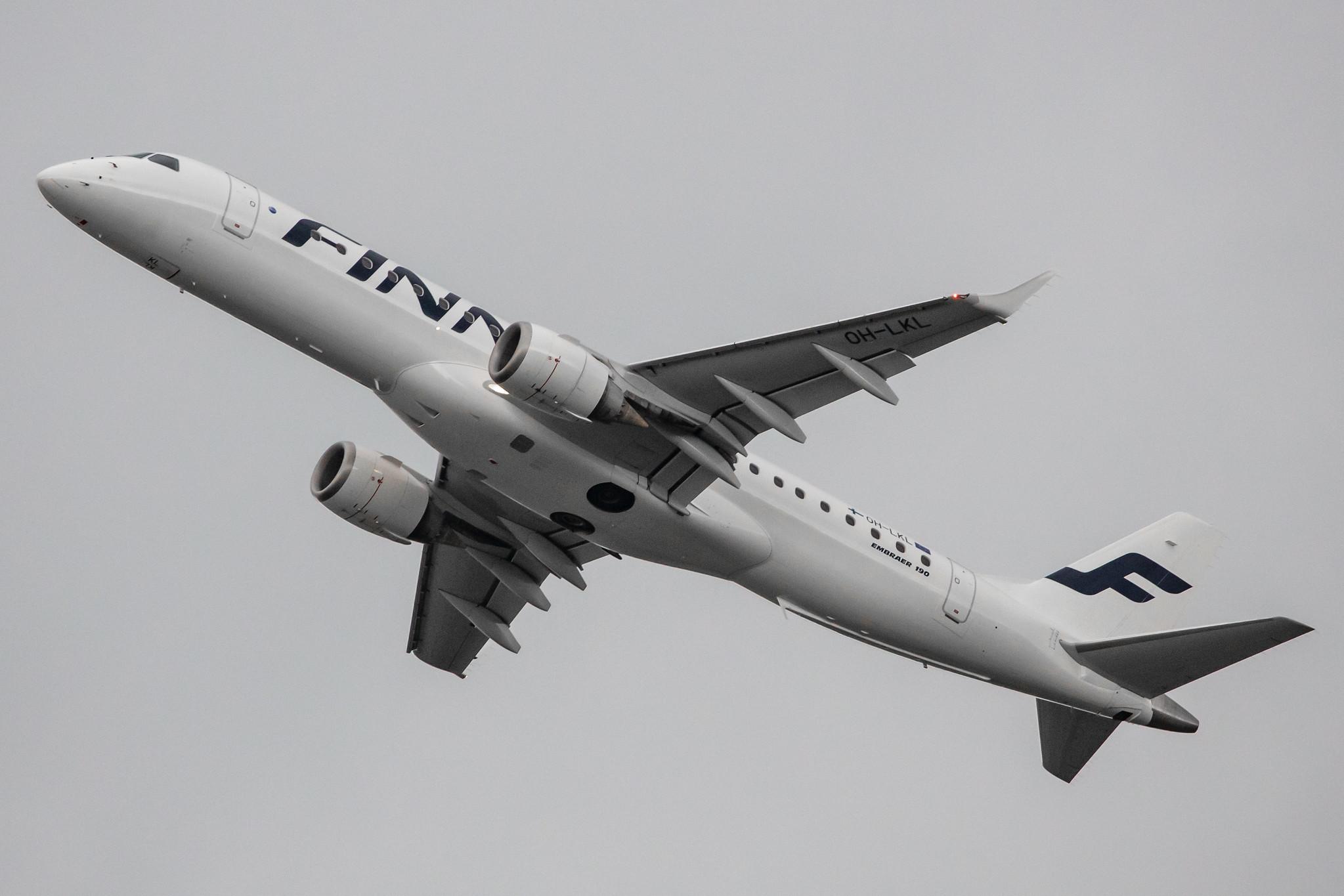 Amsterdam Schiphol: Finnair (AY / FIN) | Operator: NORRA |  Embraer E190LR E190 | OH-LKL | MSN 19000153