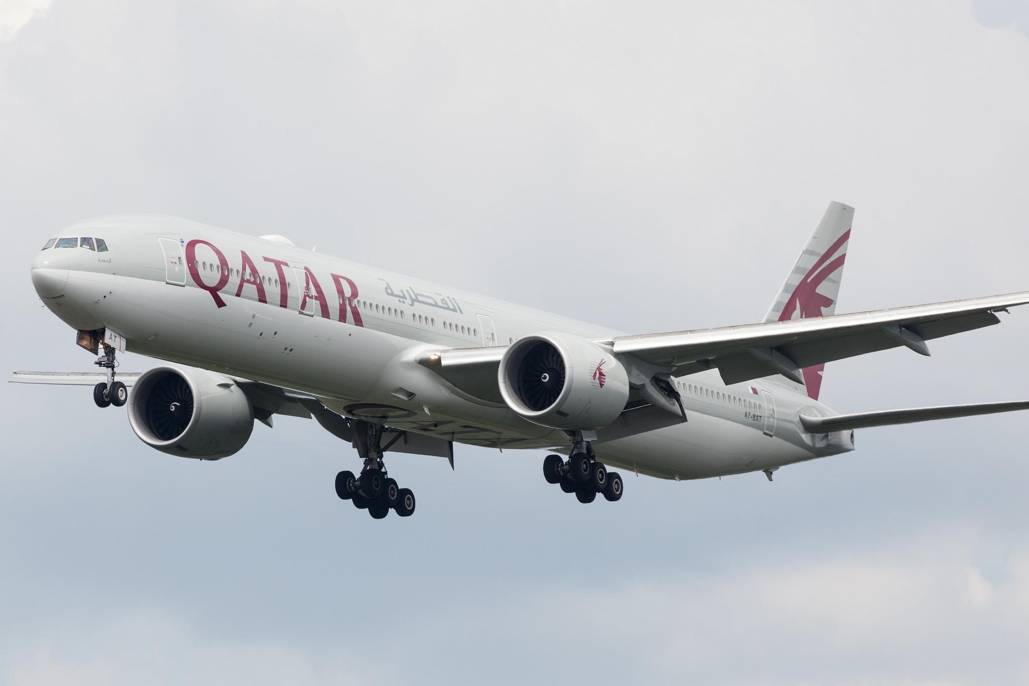 Frankfurt Airport: Qatar Airways (QR / QTR) |  Boeing 777-3DZ(ER) B77W | A7-BAT | MSN 41738