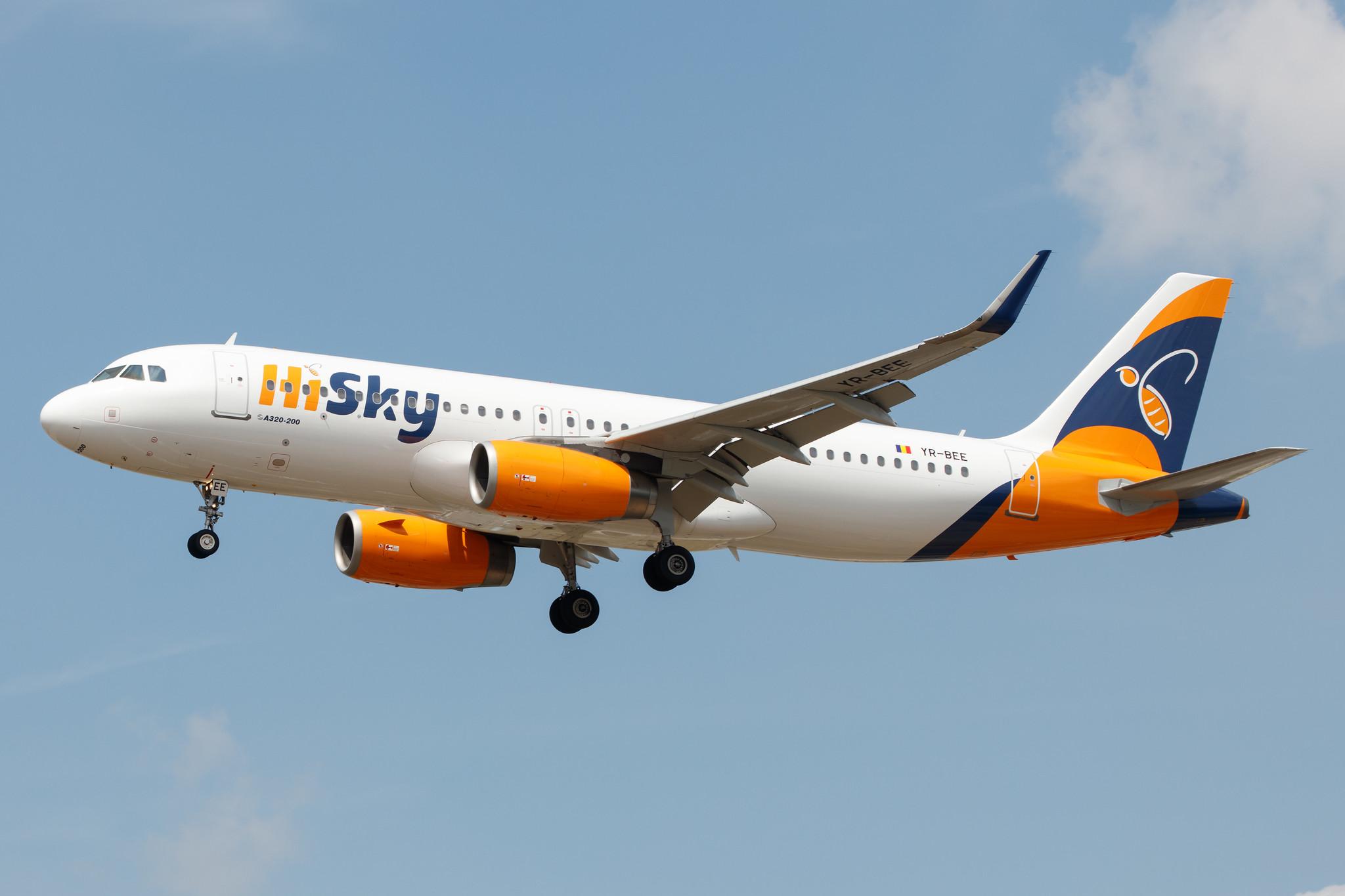Frankfurt Airport: HiSky (/ HYM) | Operator: HiSky Europe |  Airbus A320-232 A320 | YR-BEE | MSN 06223