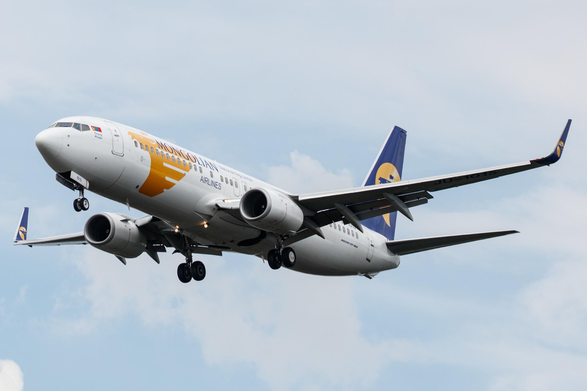 Frankfurt Airport: MIAT Mongolian Airlines (OM / MGL) |  Boeing 737-8SH B738 | JU-1015 | MSN 41318