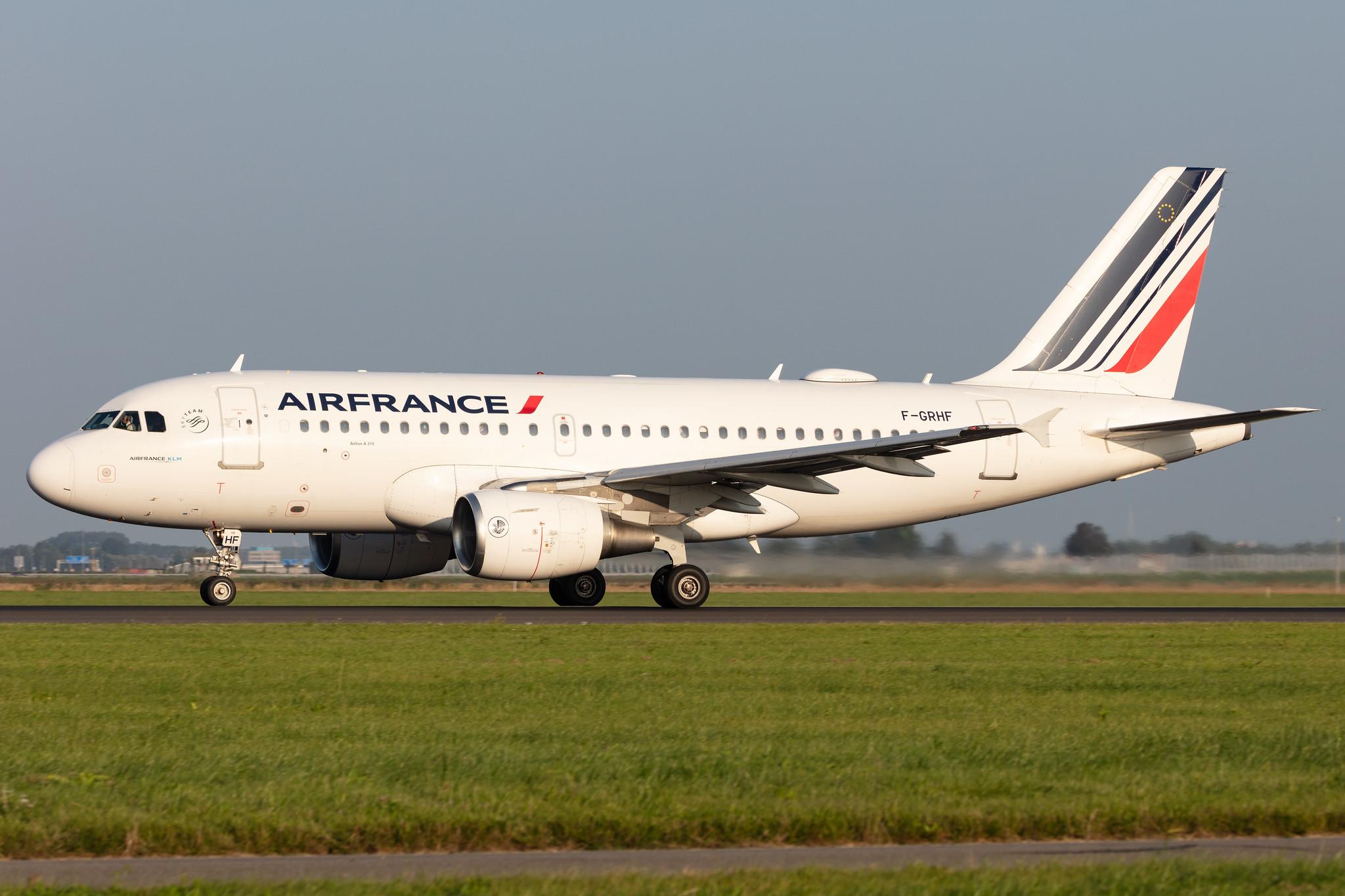 Amsterdam Schiphol: Air France (AF / AFR) |  Airbus A319-111 A319 | F-GRHF | MSN 1025