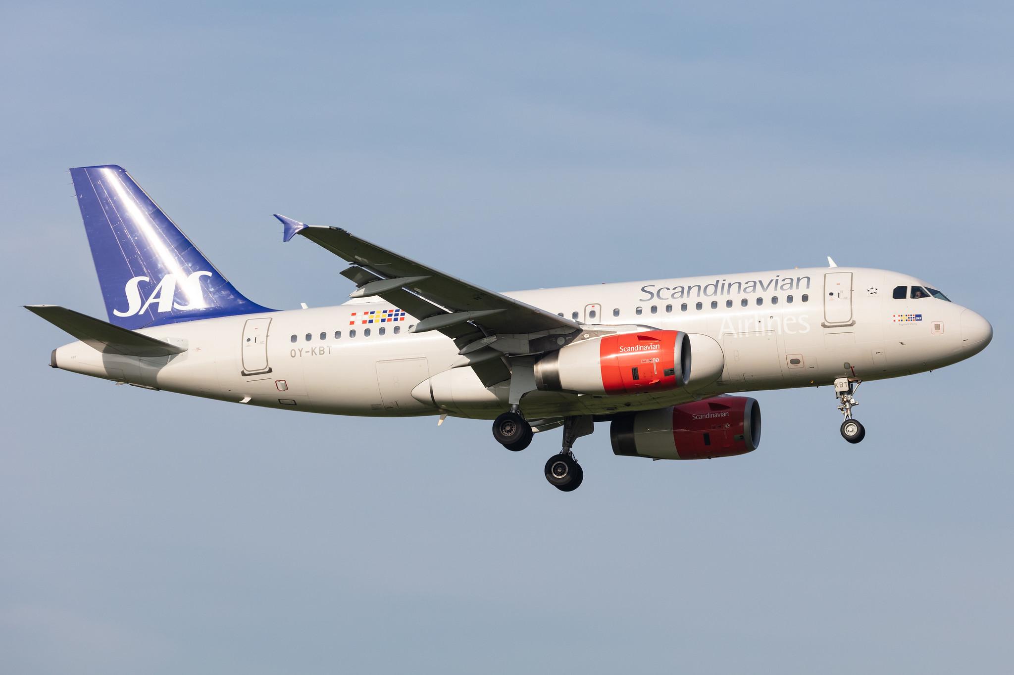 Amsterdam Schiphol: SAS (SK / SAS) |  Airbus A319-131 A319 | OY-KBT | MSN 3292