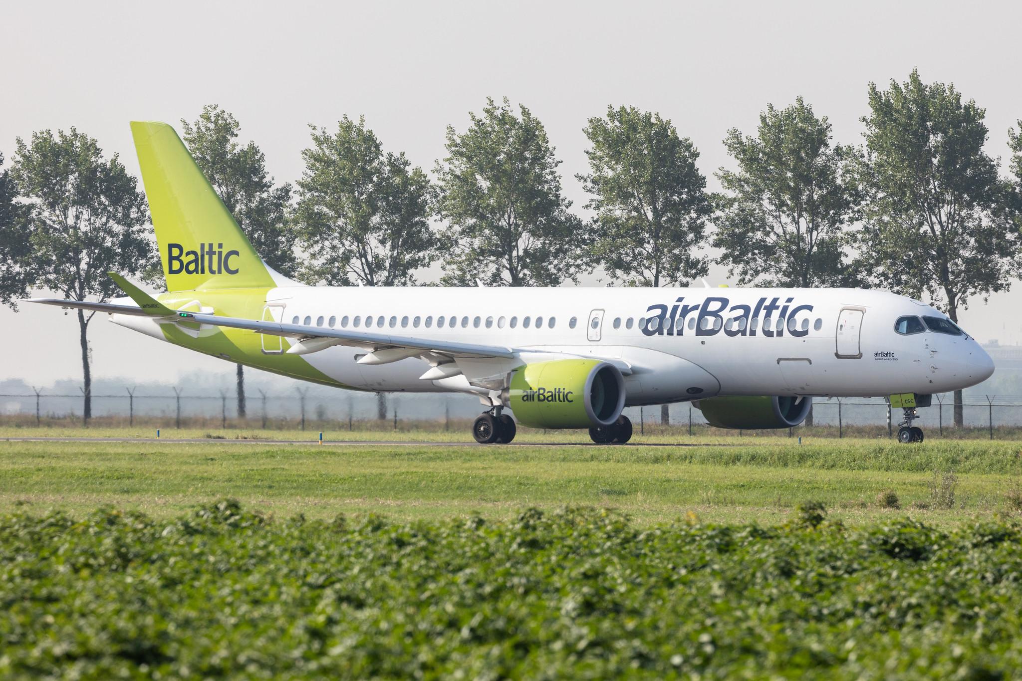 Amsterdam Schiphol: Air Baltic (BT / BTI) |  Airbus A220-300 BCS3 | YL-CSC | MSN 55005
