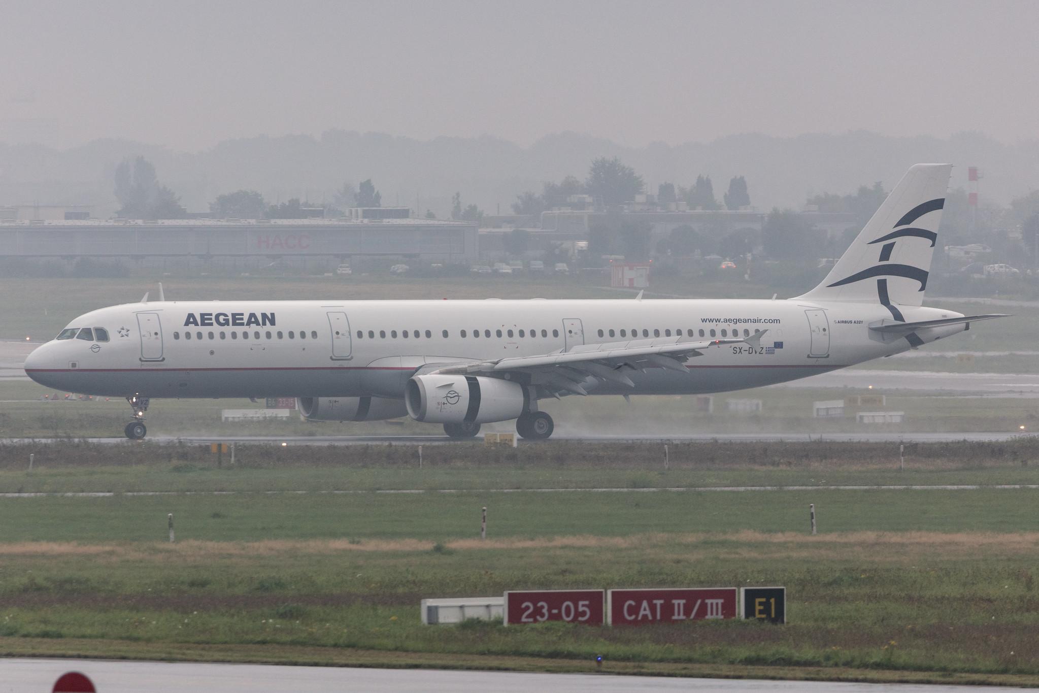 Hamburg Airport: Aegean Airlines (A3 / AEE) |  Airbus A321-231 A321 | SX-DVZ | MSN 3820