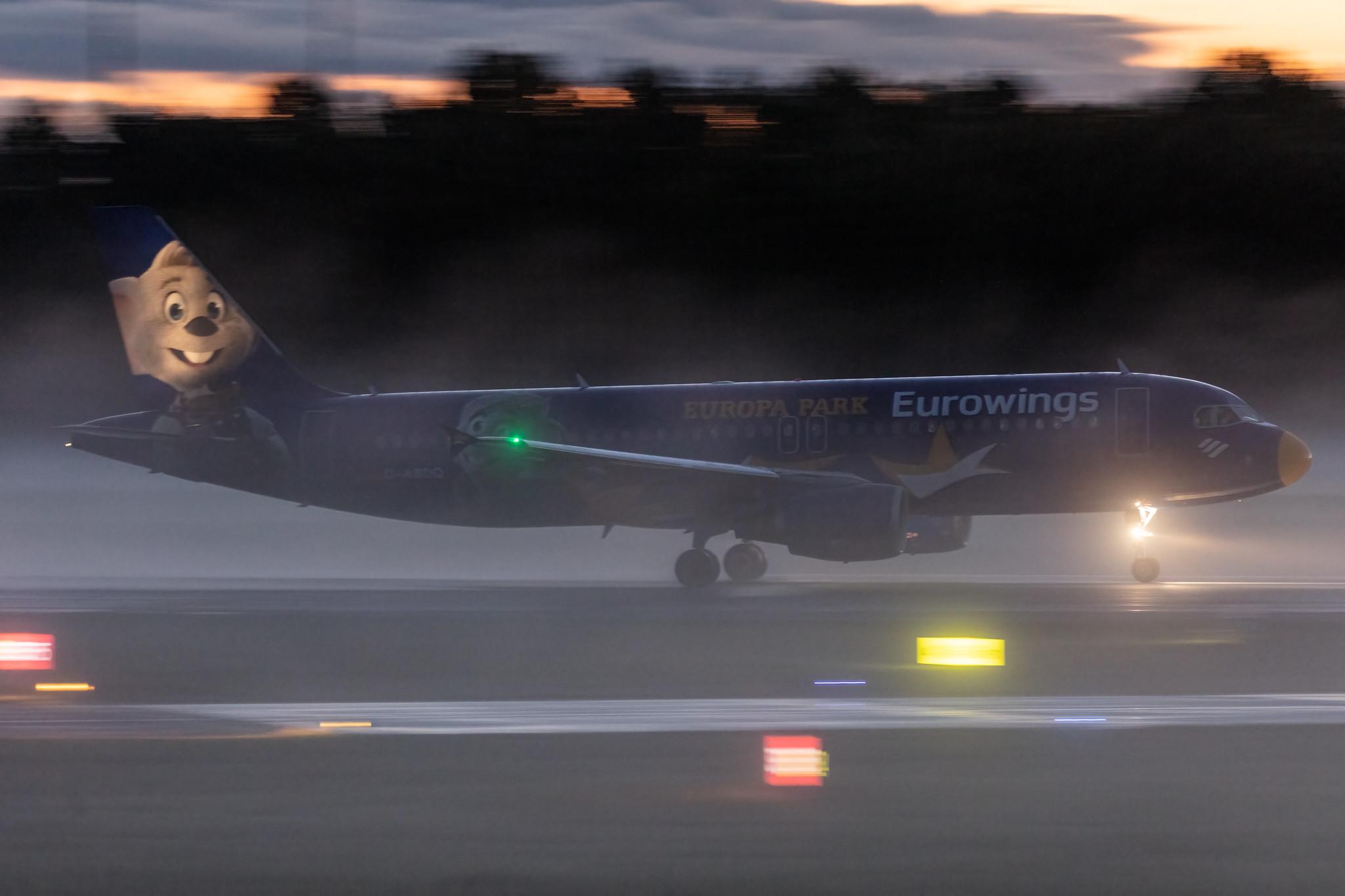 Hamburg Airport: Eurowings (EW / EWG) |  Livery: Europa Park Livery |  Airbus A320-214 A320 | D-ABDQ | MSN 3121
