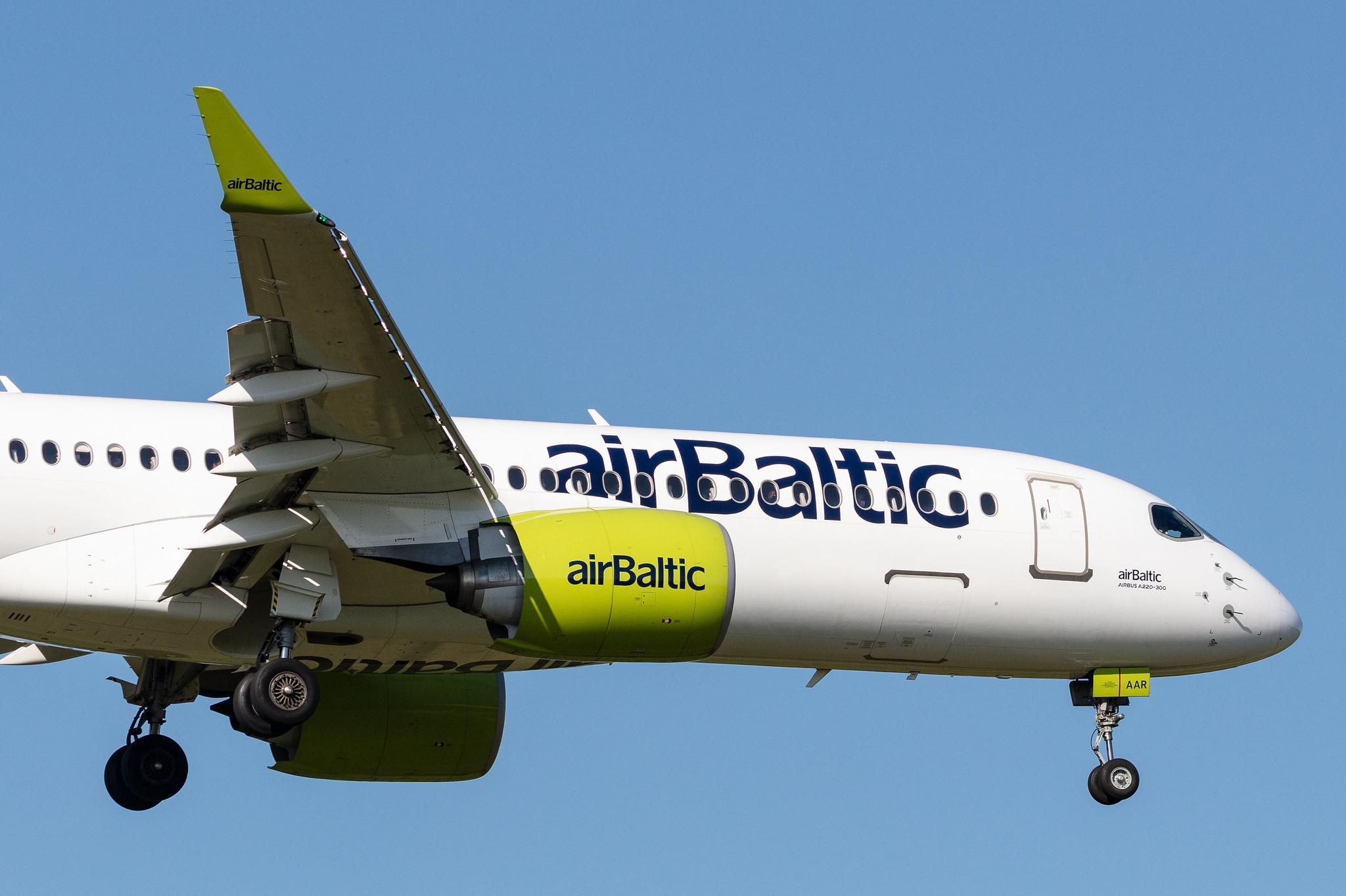 Hamburg Airport: Air Baltic (BT / BTI) |  Airbus A220-300 BCS3 | YL-AAR | MSN 55053