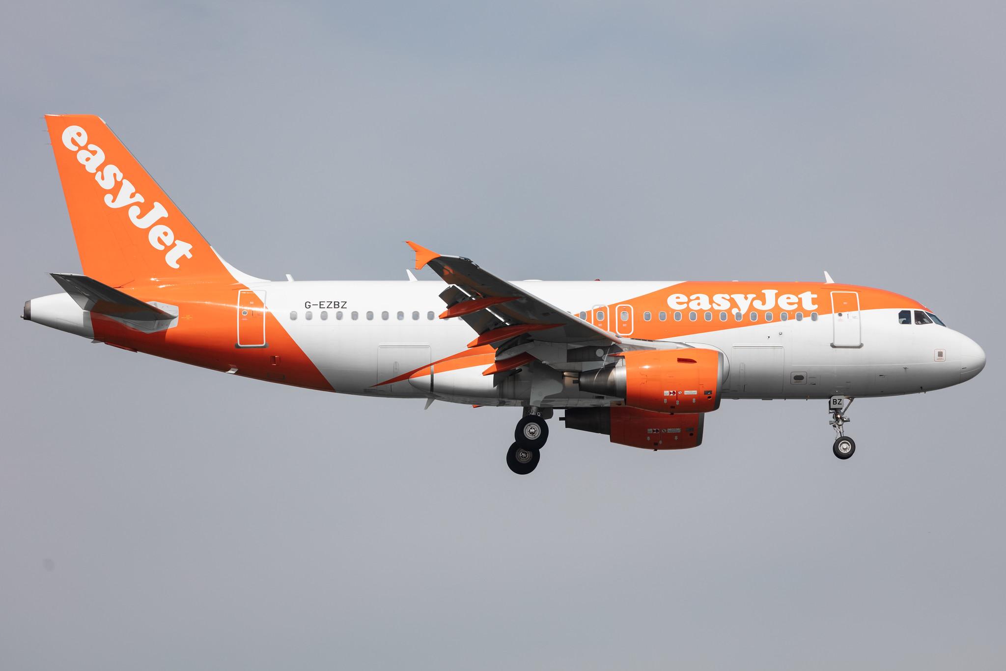 Amsterdam Schiphol: easyJet (U2 / EZY) |  Airbus A319-111 A319 | G-EZBZ | MSN 3184