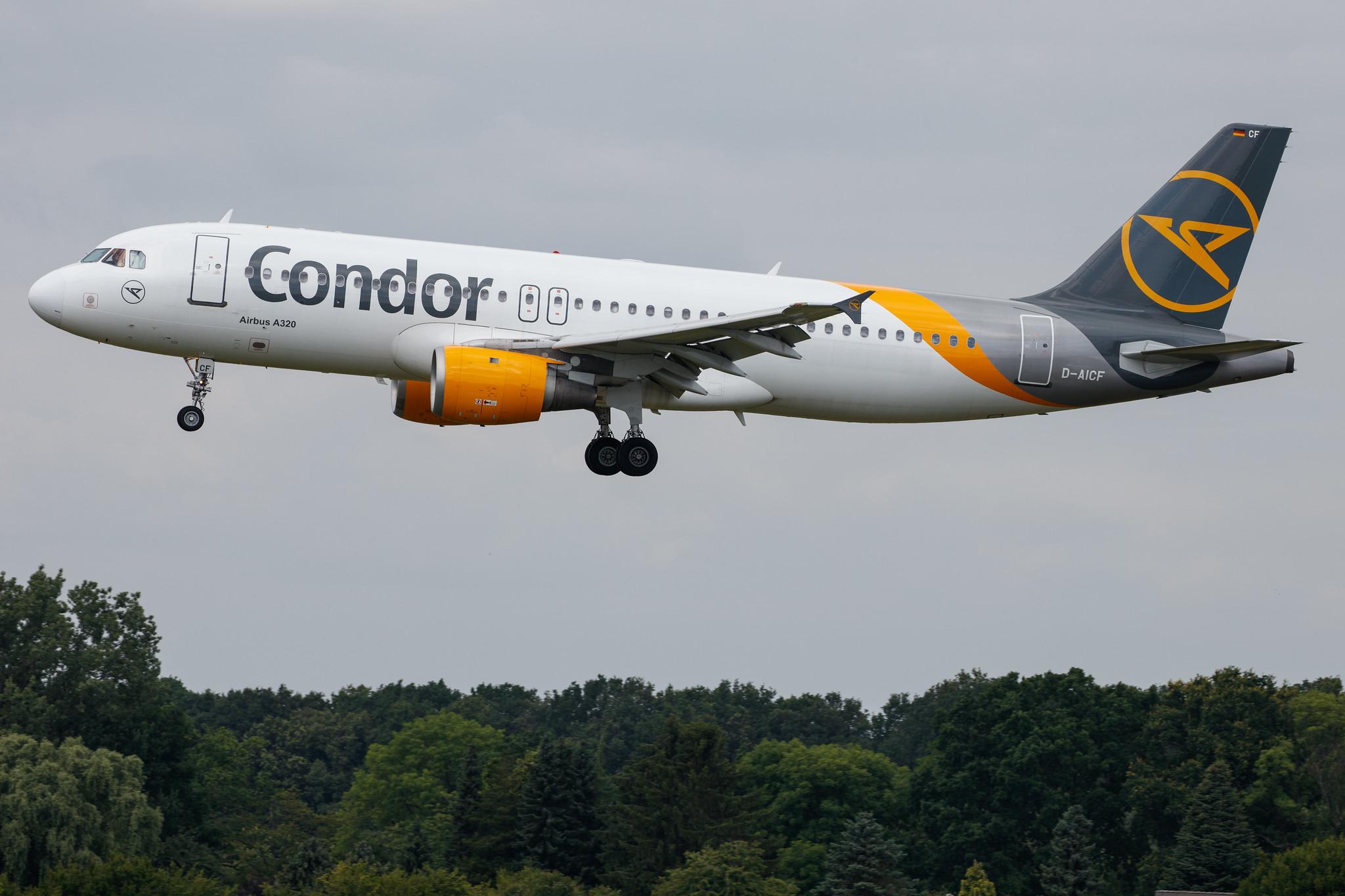 Hamburg Airport: Condor (DE / CFG) |  Airbus A320-212 A320 | D-AICF | MSN 0905