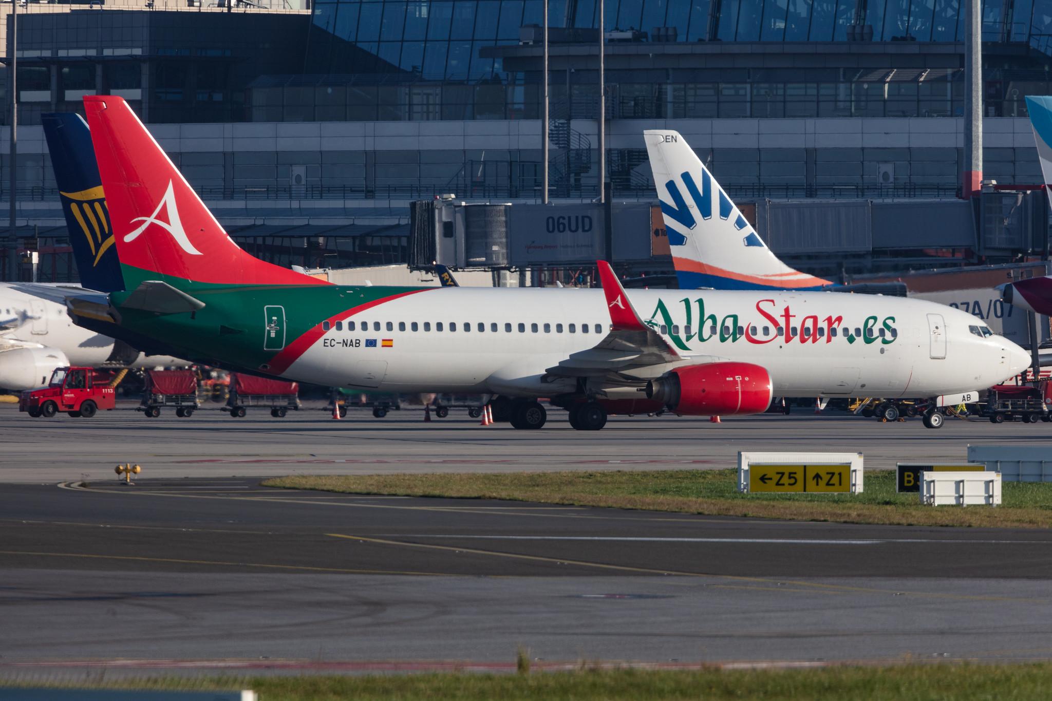 Hamburg Airport: AlbaStar (AP / LAV) |  Boeing 737-81Q B738 | EC-NAB | MSN 29051