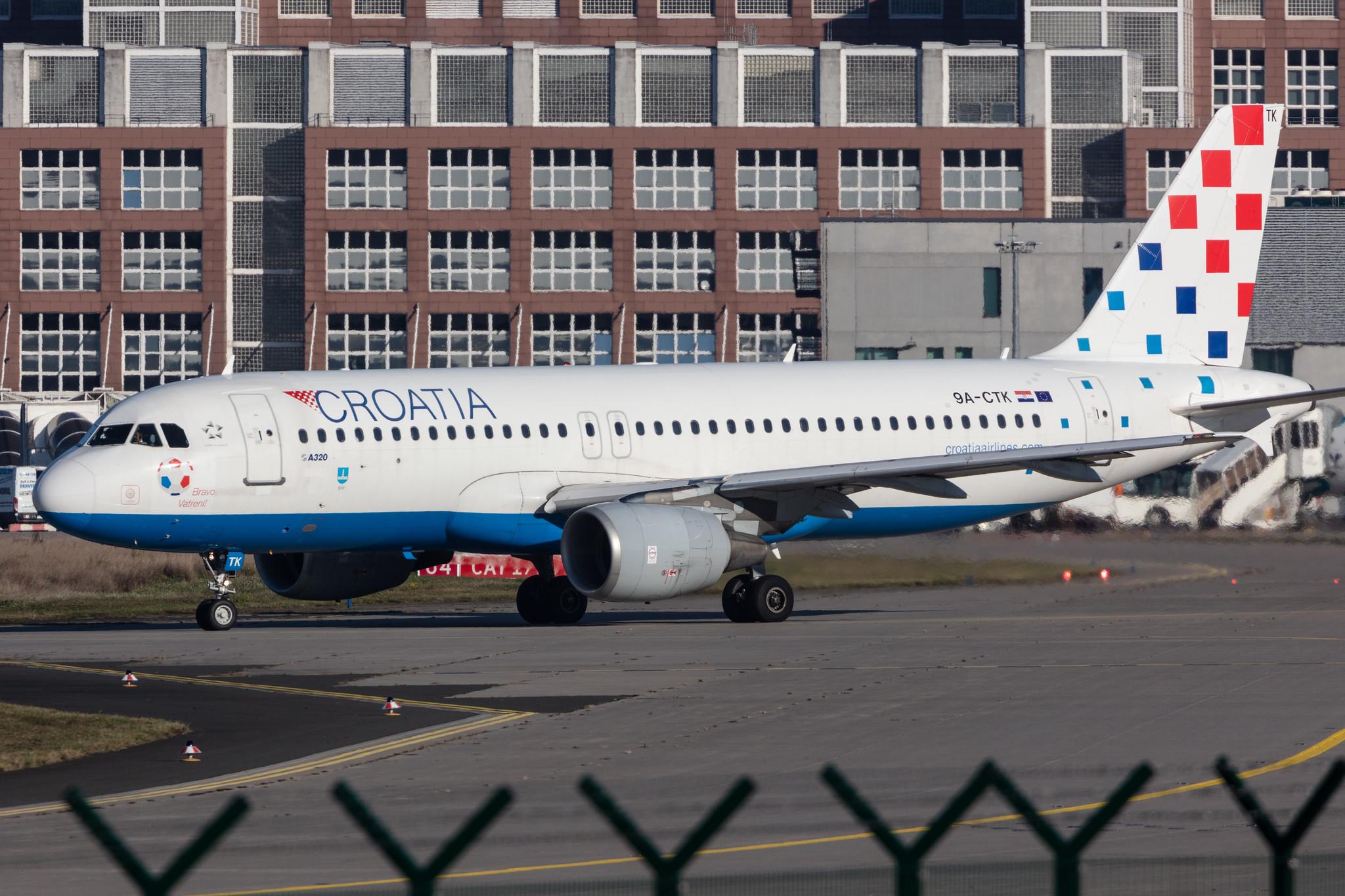 Frankfurt Airport: Croatia Airlines (OU / CTN) |  Airbus A320-214 A320 | 9A-CTK | MSN 1237