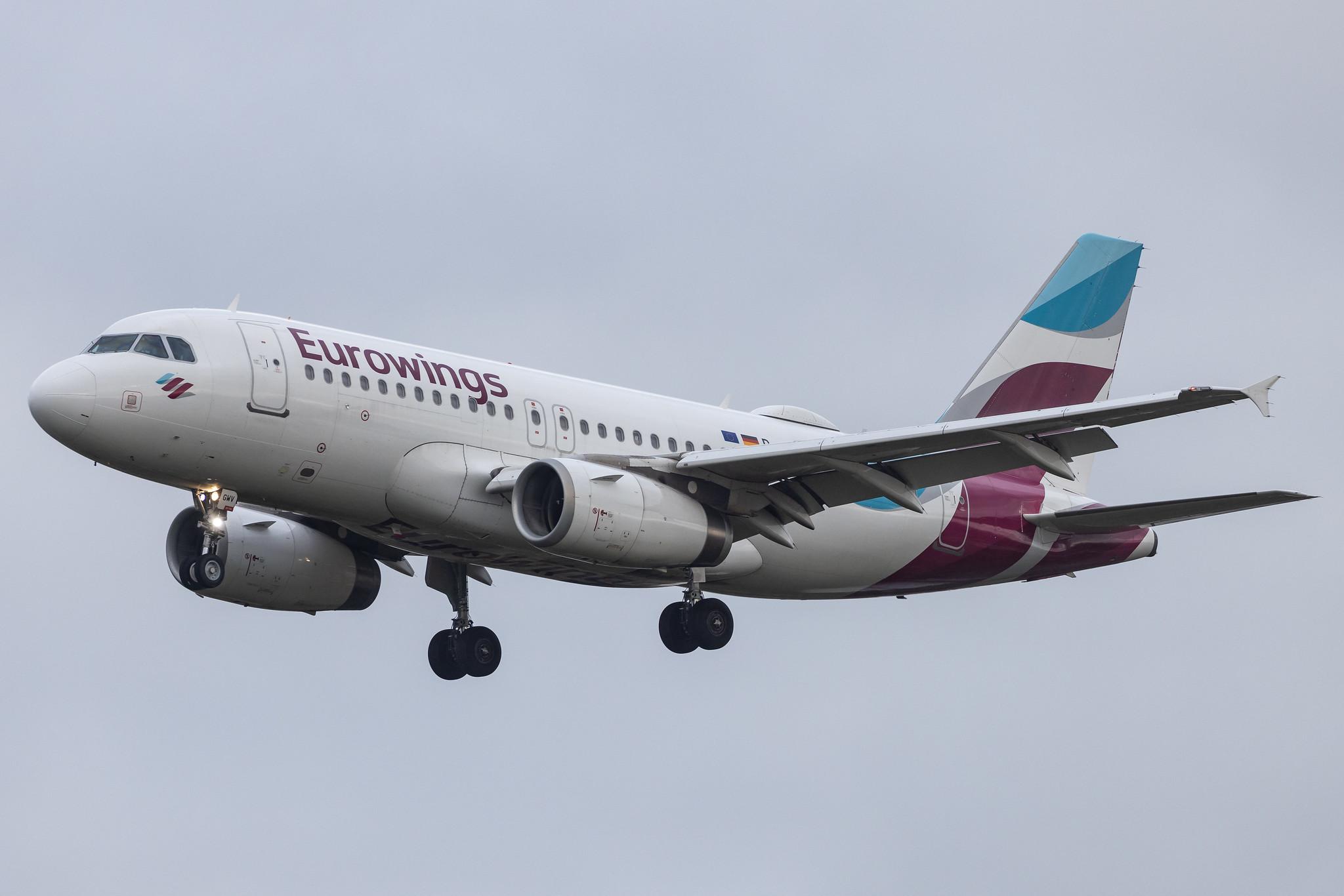 Hamburg Airport: Eurowings (EW / EWG) |  Airbus A319-132 A319 | D-AGWV | MSN 5467