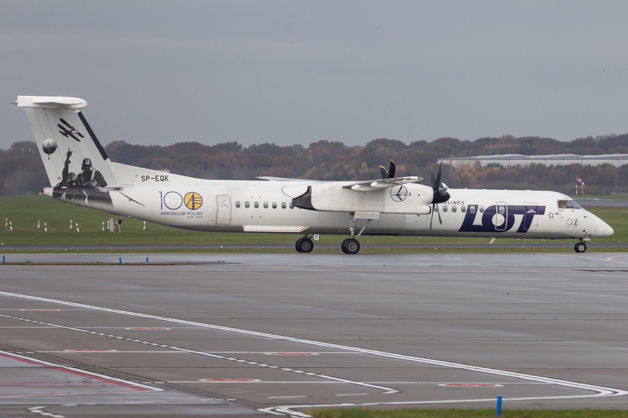 Hamburg Airport: LOT (LO / LOT) |  De Havilland Canada Dash 8-400 DH8D | SP-EQK | MSN 4443