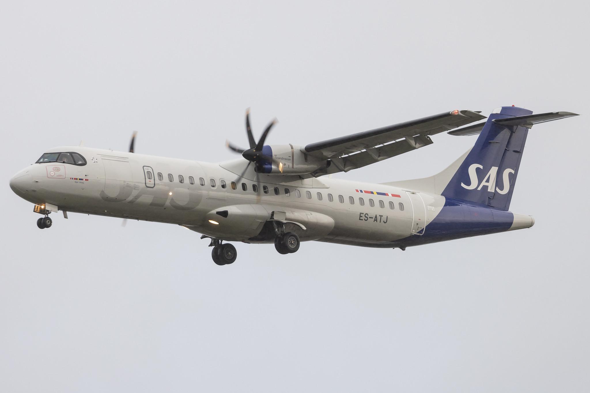 Hamburg Airport: SAS (SK / SAS) | Operator: Xfly |  ATR 72-600 AT76 | ES-ATJ | MSN 1056