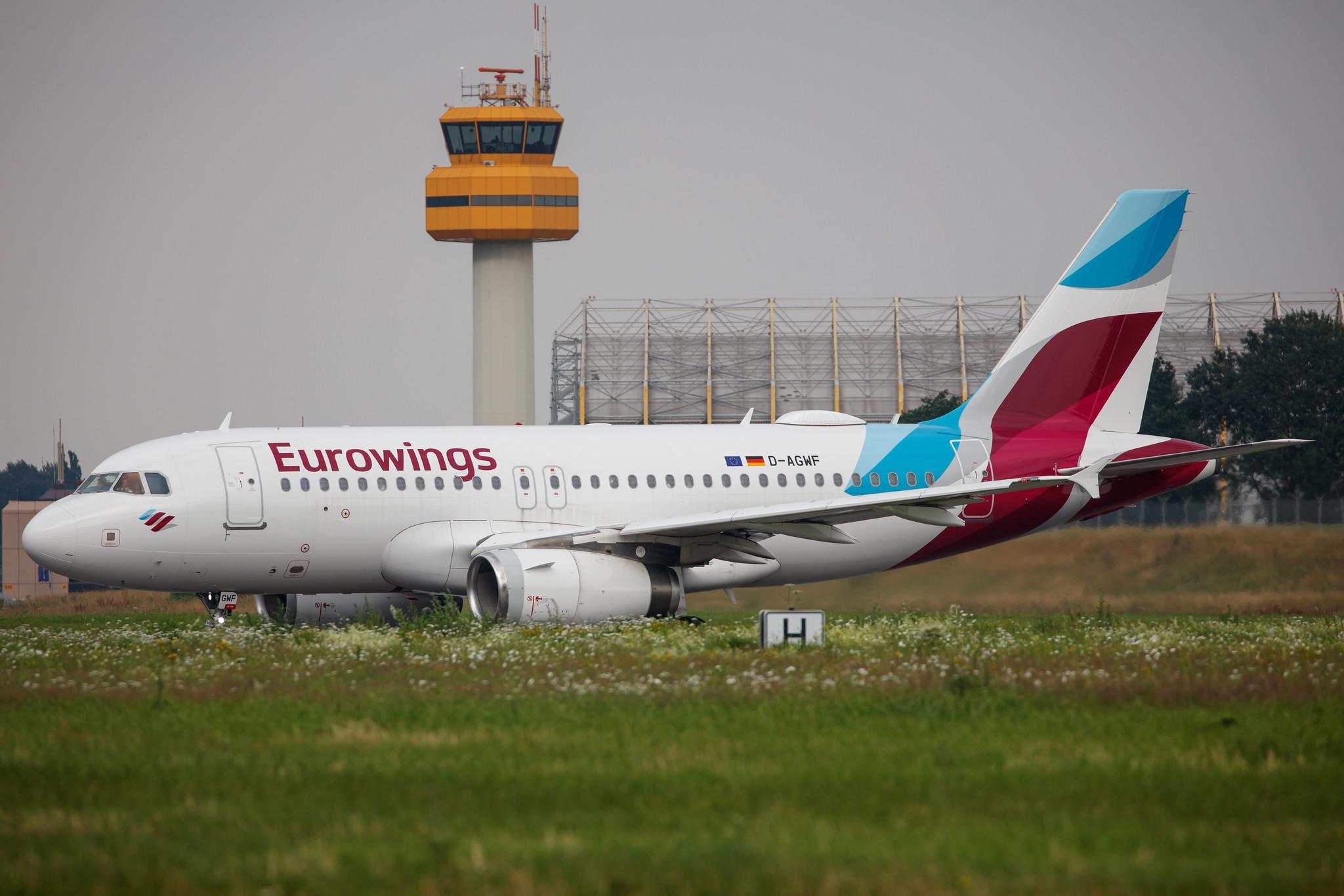 Hamburg Airport: Eurowings (EW / EWG) |  Airbus A319-132 A319 | D-AGWF | MSN 3172