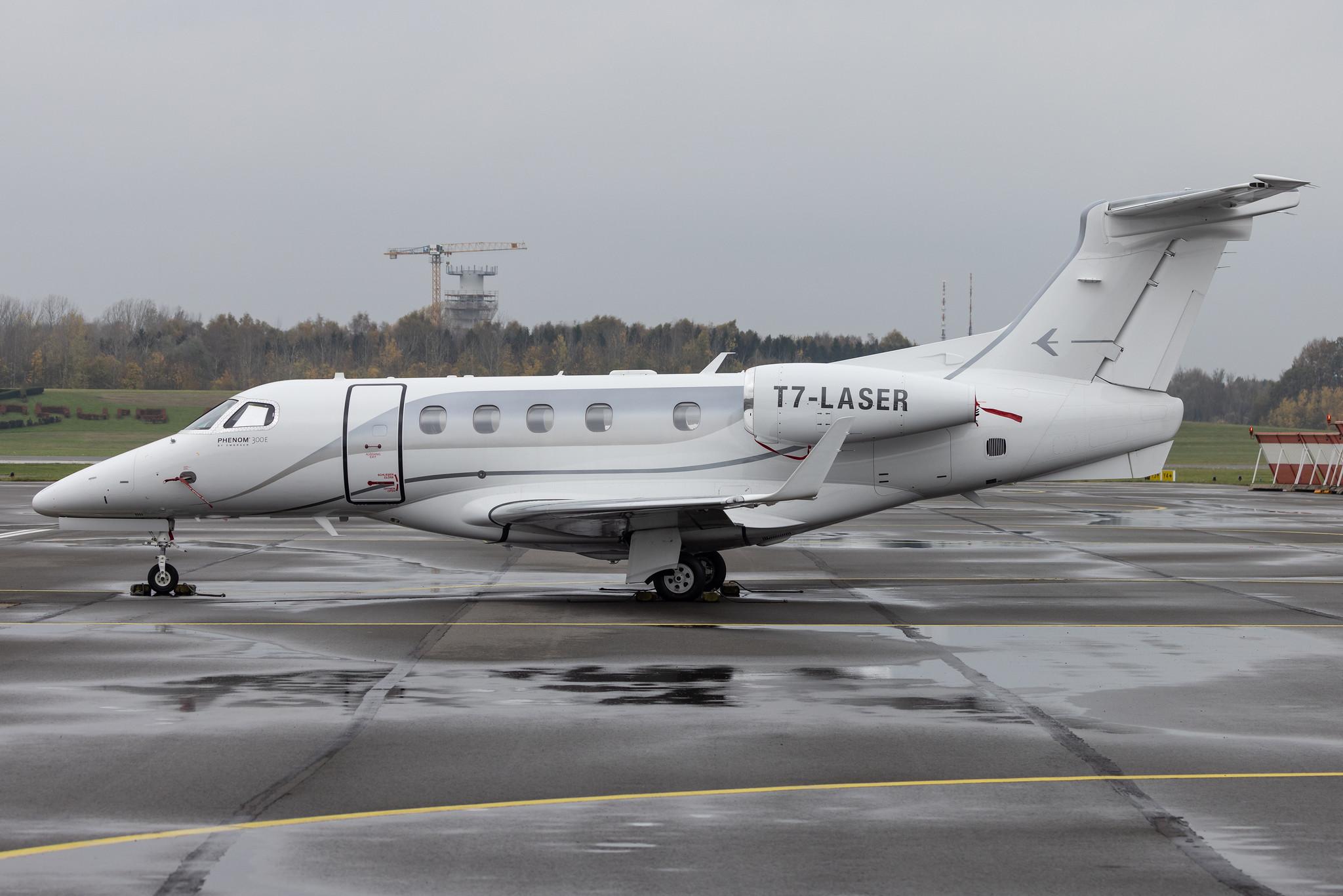 Hamburg Airport: Private owner |  Embraer Phenom 300 E55P | T7-LASER | MSN 50500590