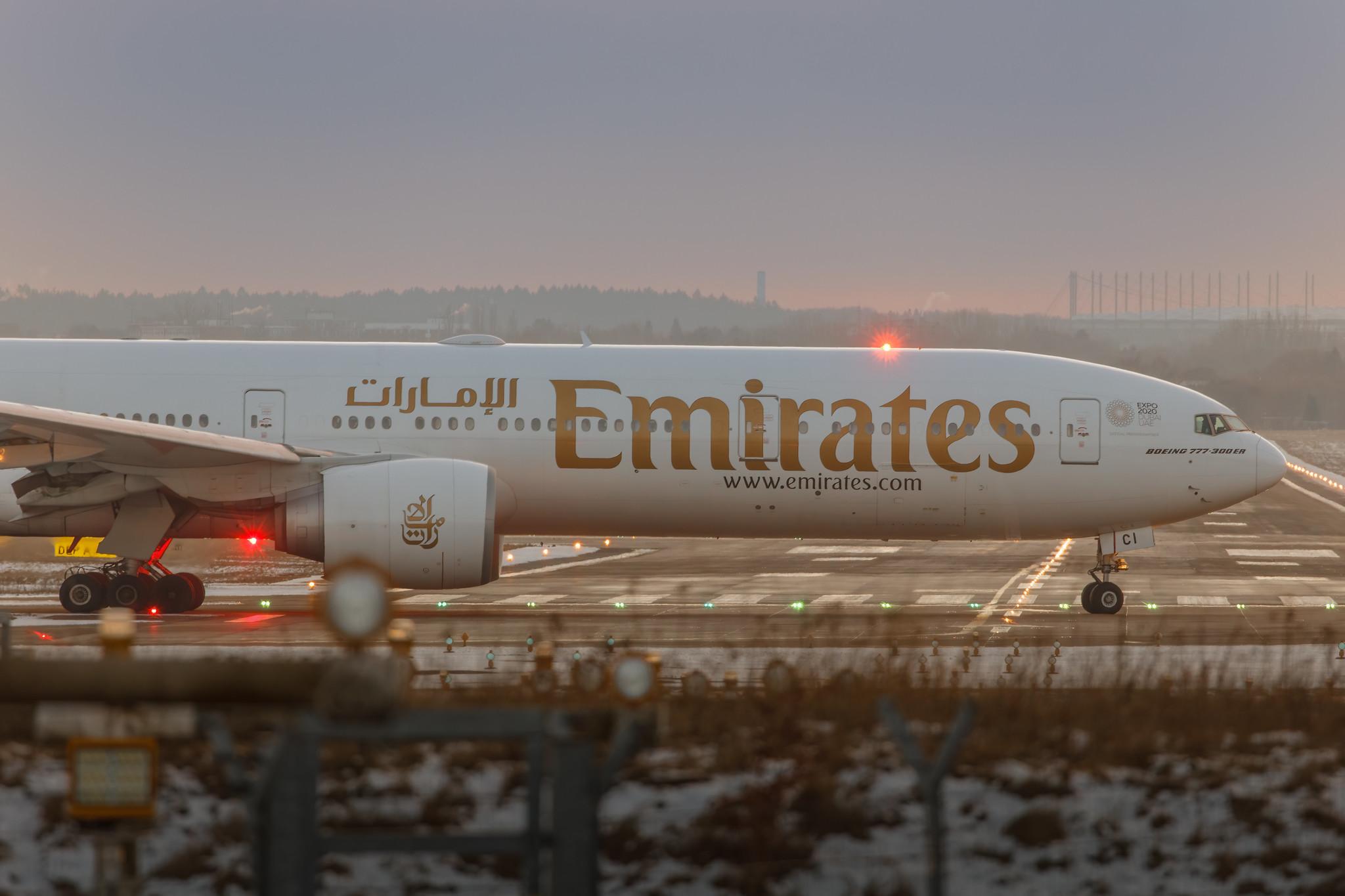 Hamburg Airport: Emirates (EK / UAE) |  Boeing 777-31H(ER) B77W | A6-ECI | MSN 35580