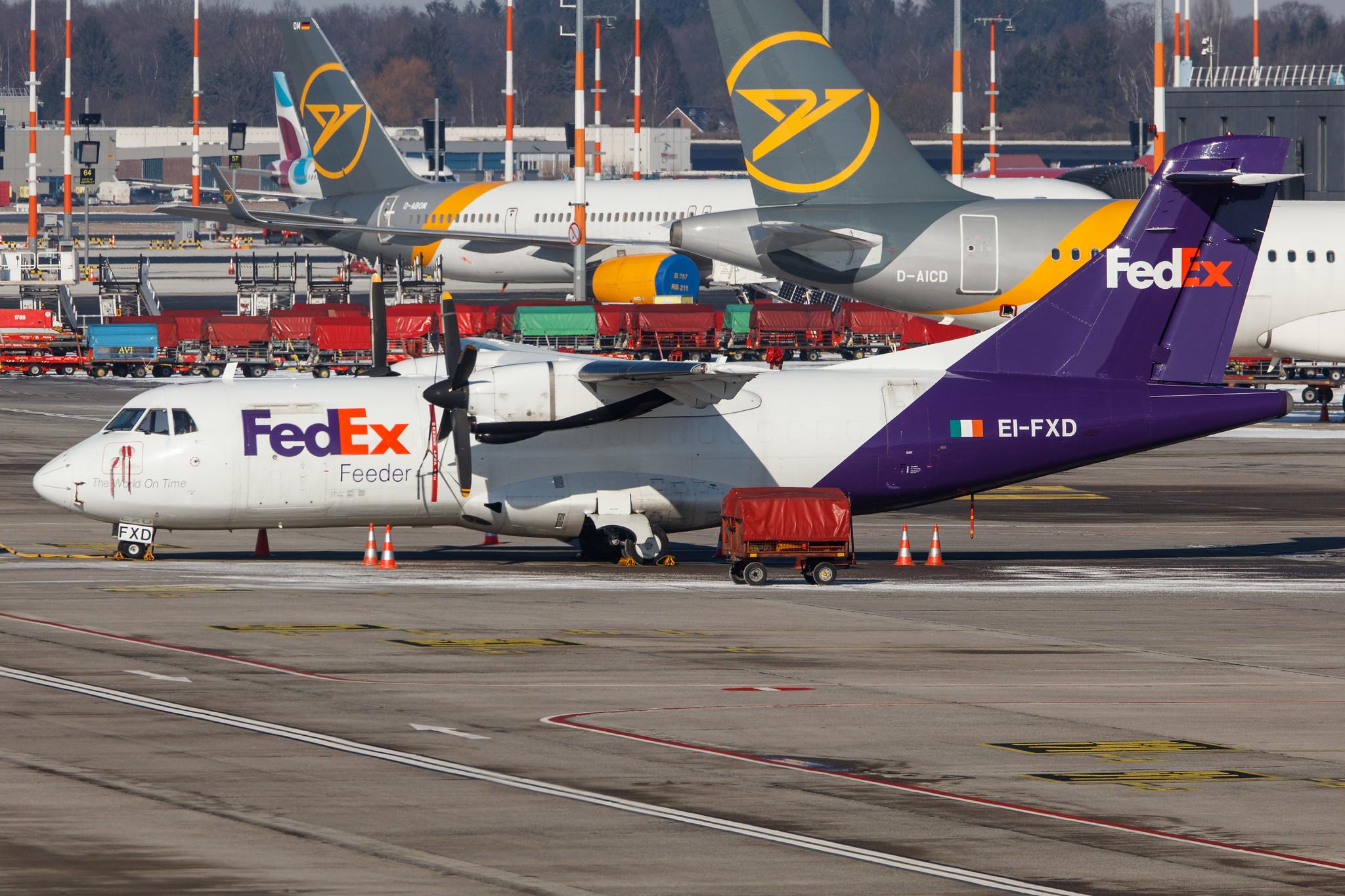 Hamburg Airport: FedEx (FX / FXD) | Operator: ASL Airlines Ireland |  ATR 42-300(F) AT43 | EI-FXD | MSN 0273